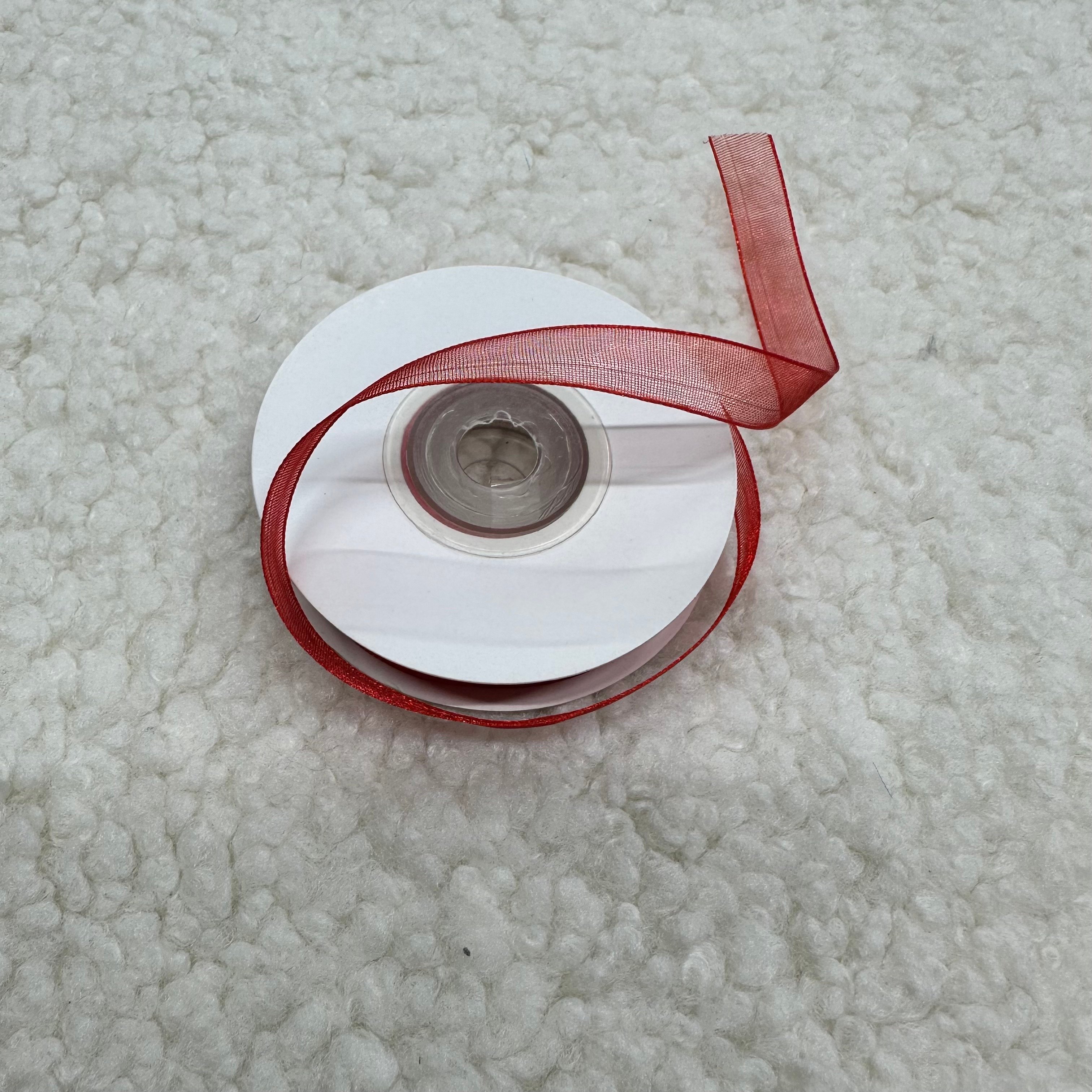 Kırmızı Organze Kurdele 1 Cm