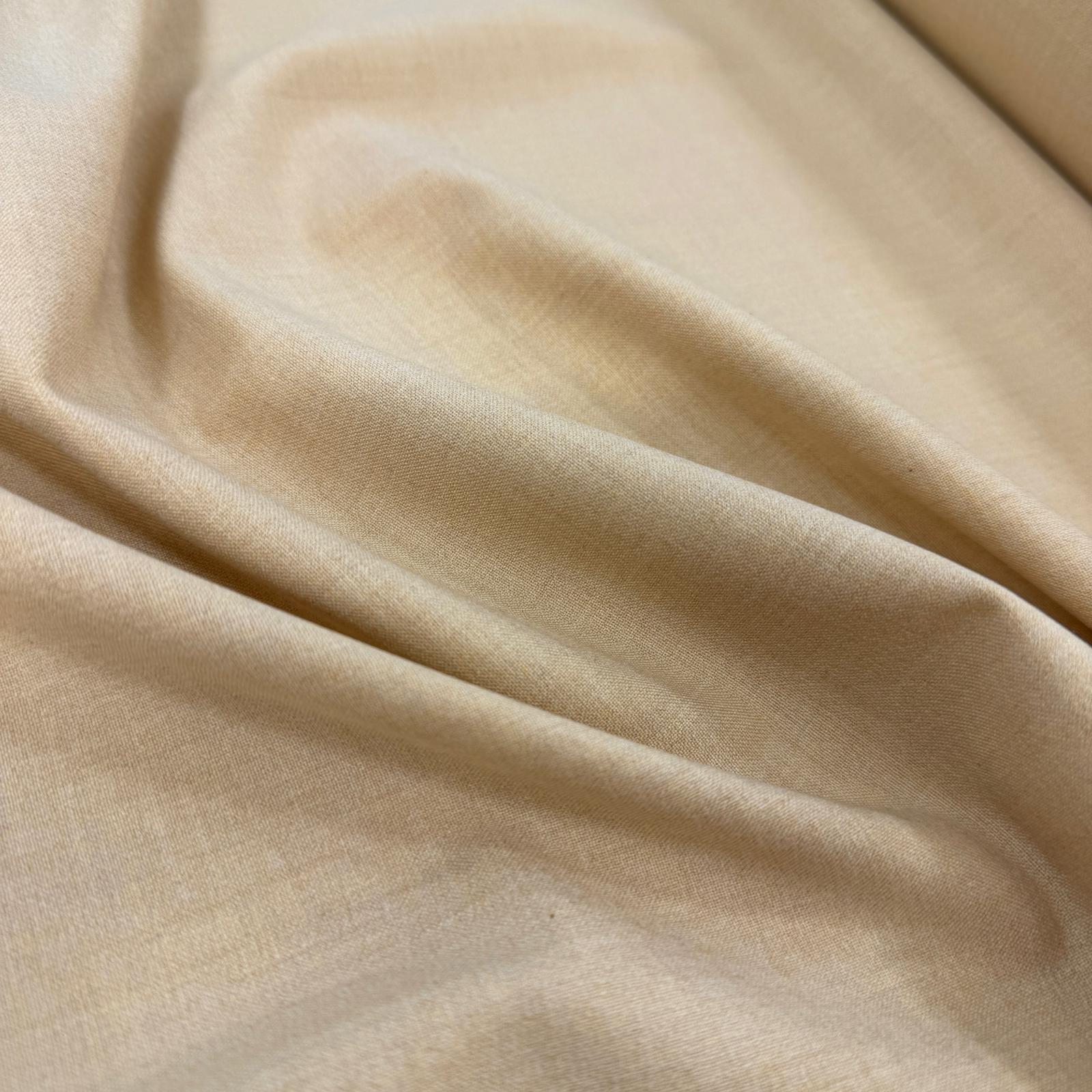 Açık Bej Keten Görünümlü Likralı Viskon Kumaş