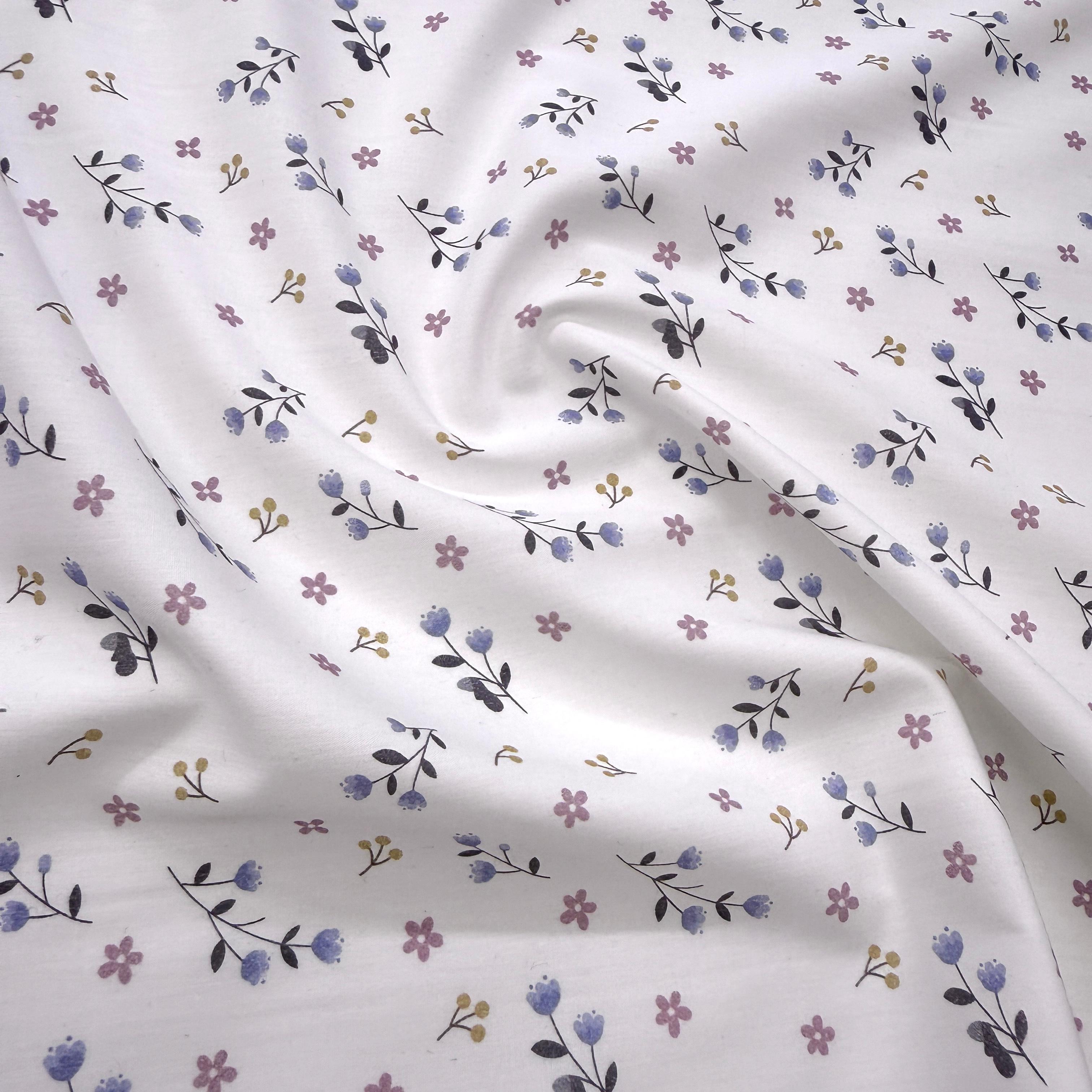 Minik Kır Çiçekleri İntaşlar Markalı Poplin Kumaş