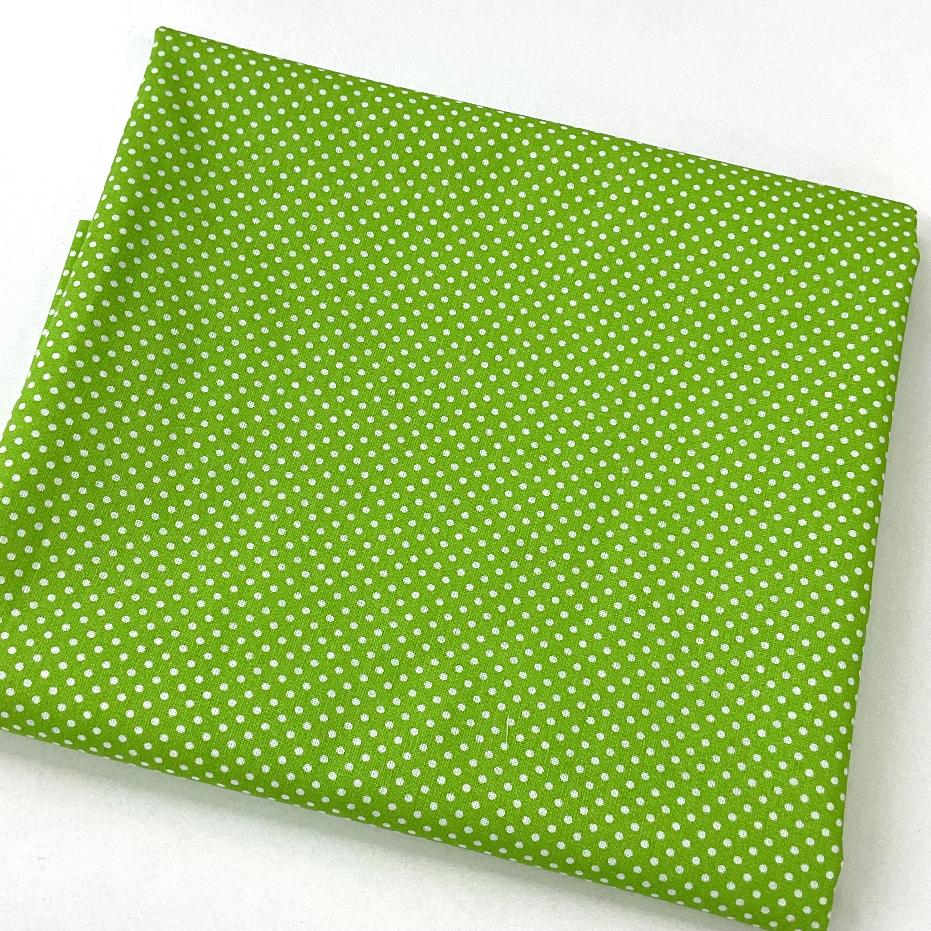 Yeşil Puantiye 50*80 Cm Parça Poplin Kumaş