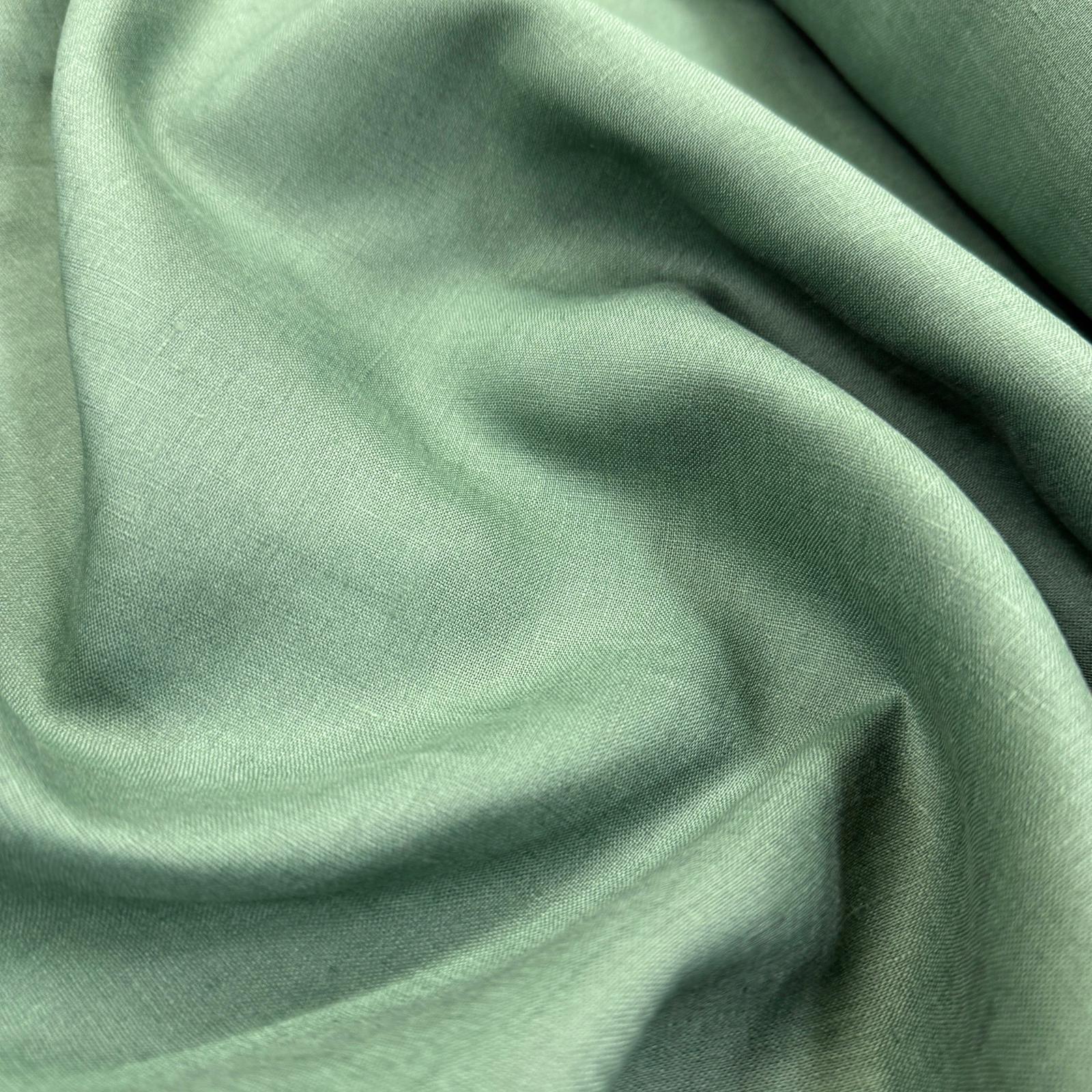 Nefti Yeşil Ham %100 Keten Kumaş