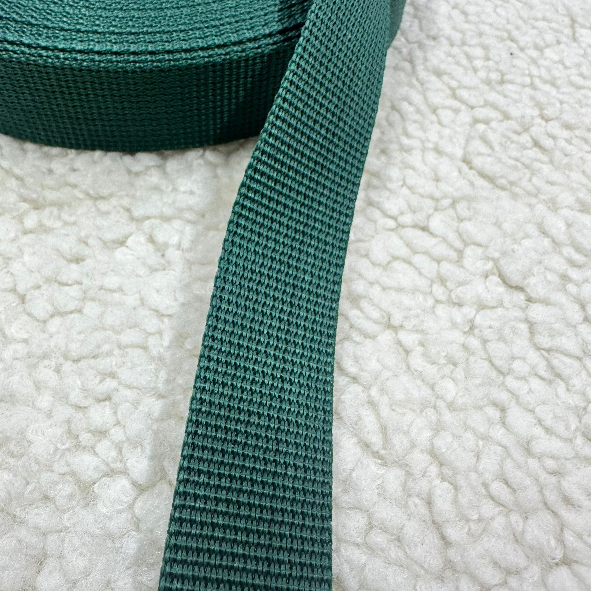 Petrol Yeşil Polyester 2 Cm Çanta Kolonu Sapı