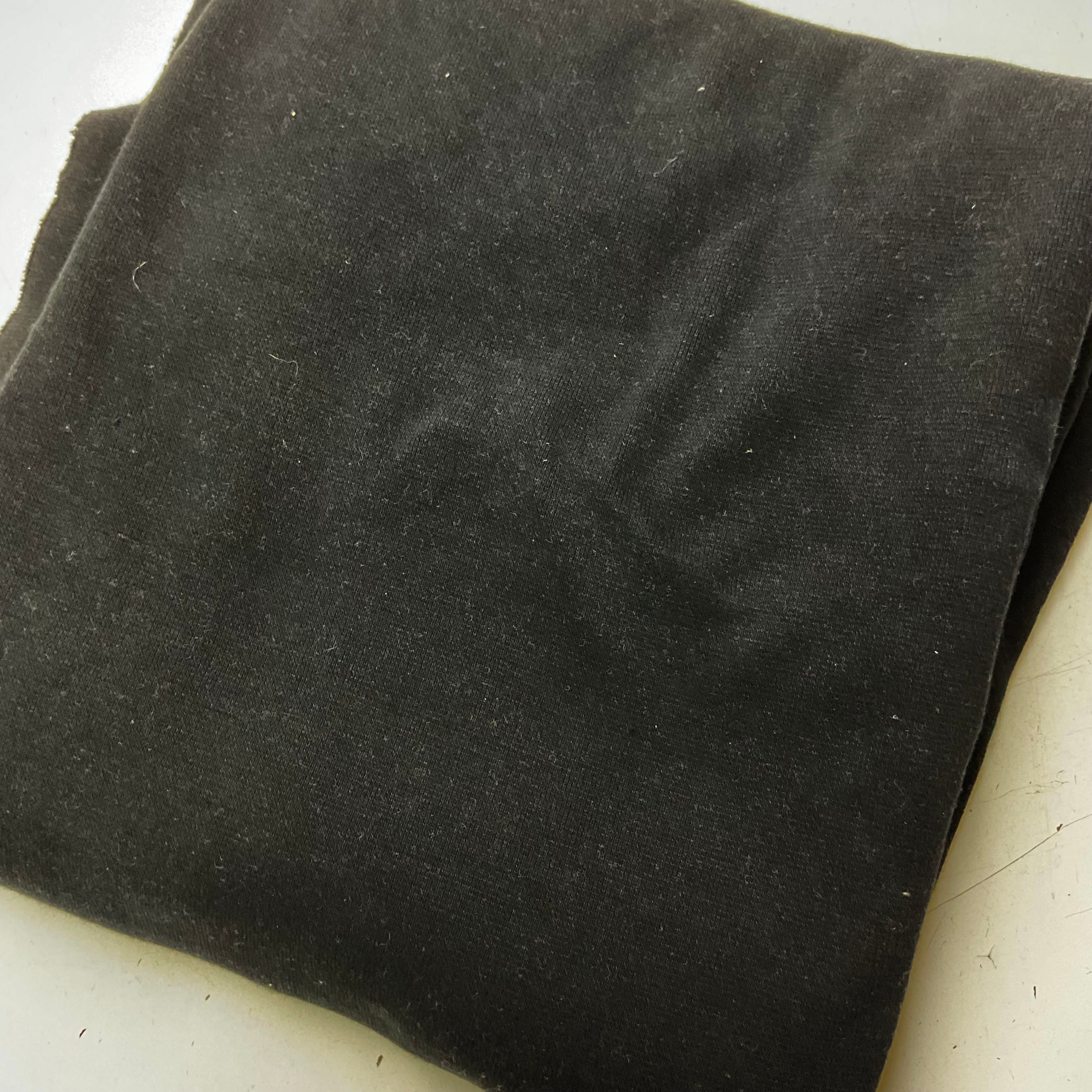 Defolu Siyah Çelik Örme Kumaş 900 gr