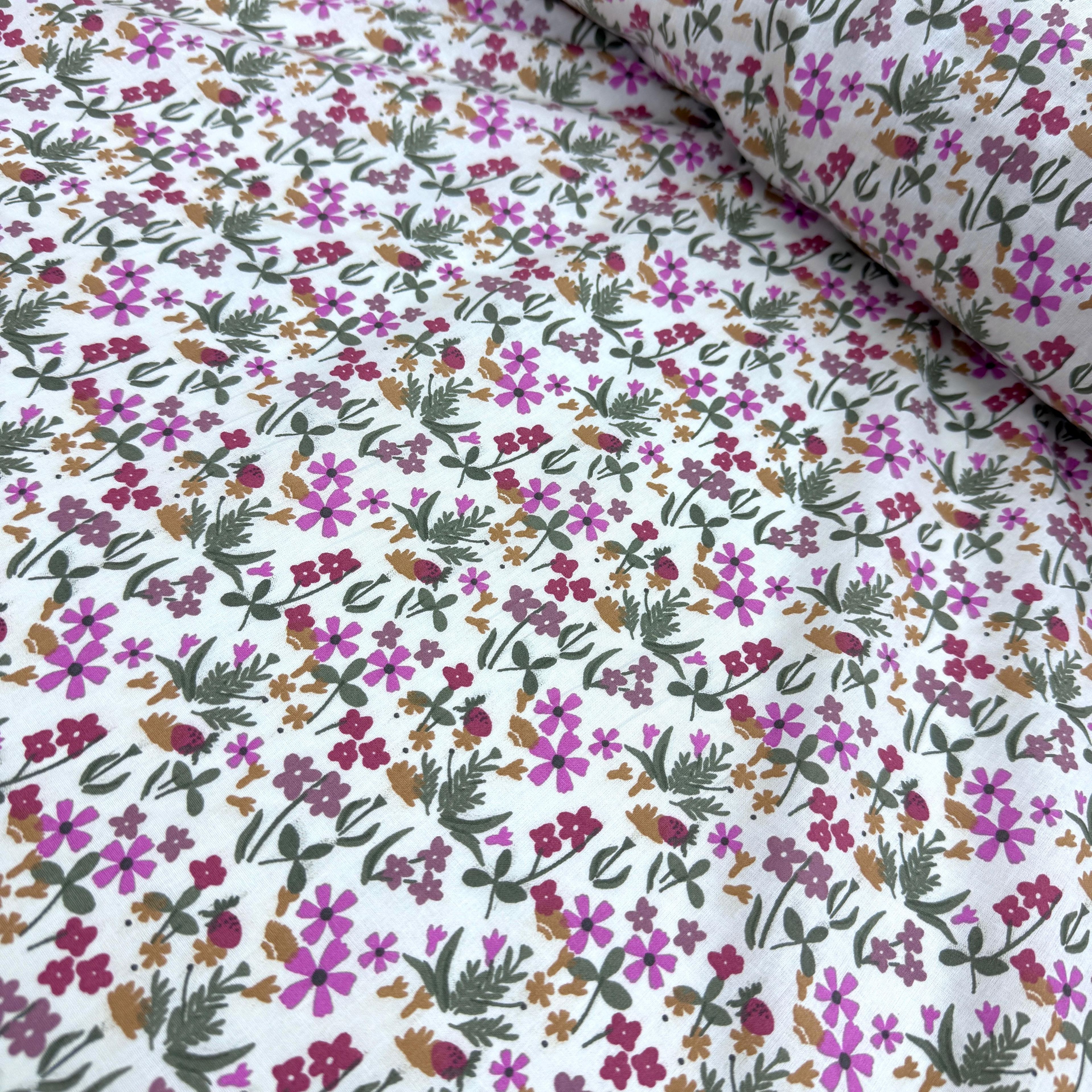 Yaz Çiçekleri Premium Poplin Kumaş
