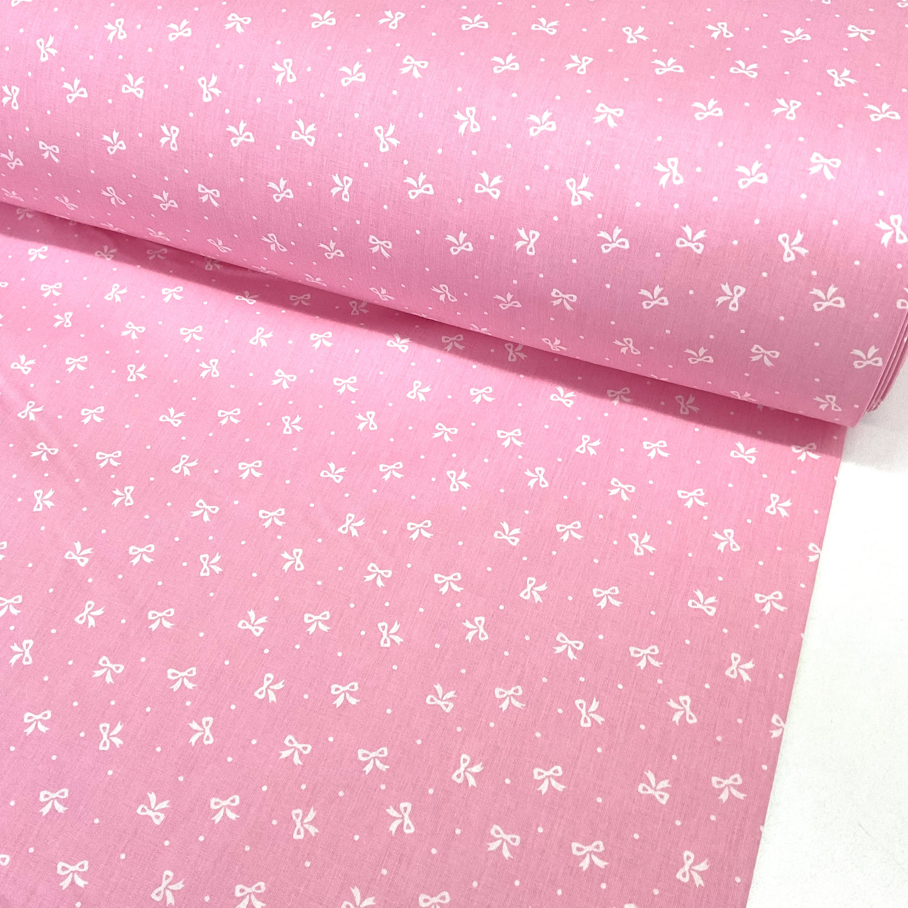 Pembe Fiyonklar Poplin Kumaş