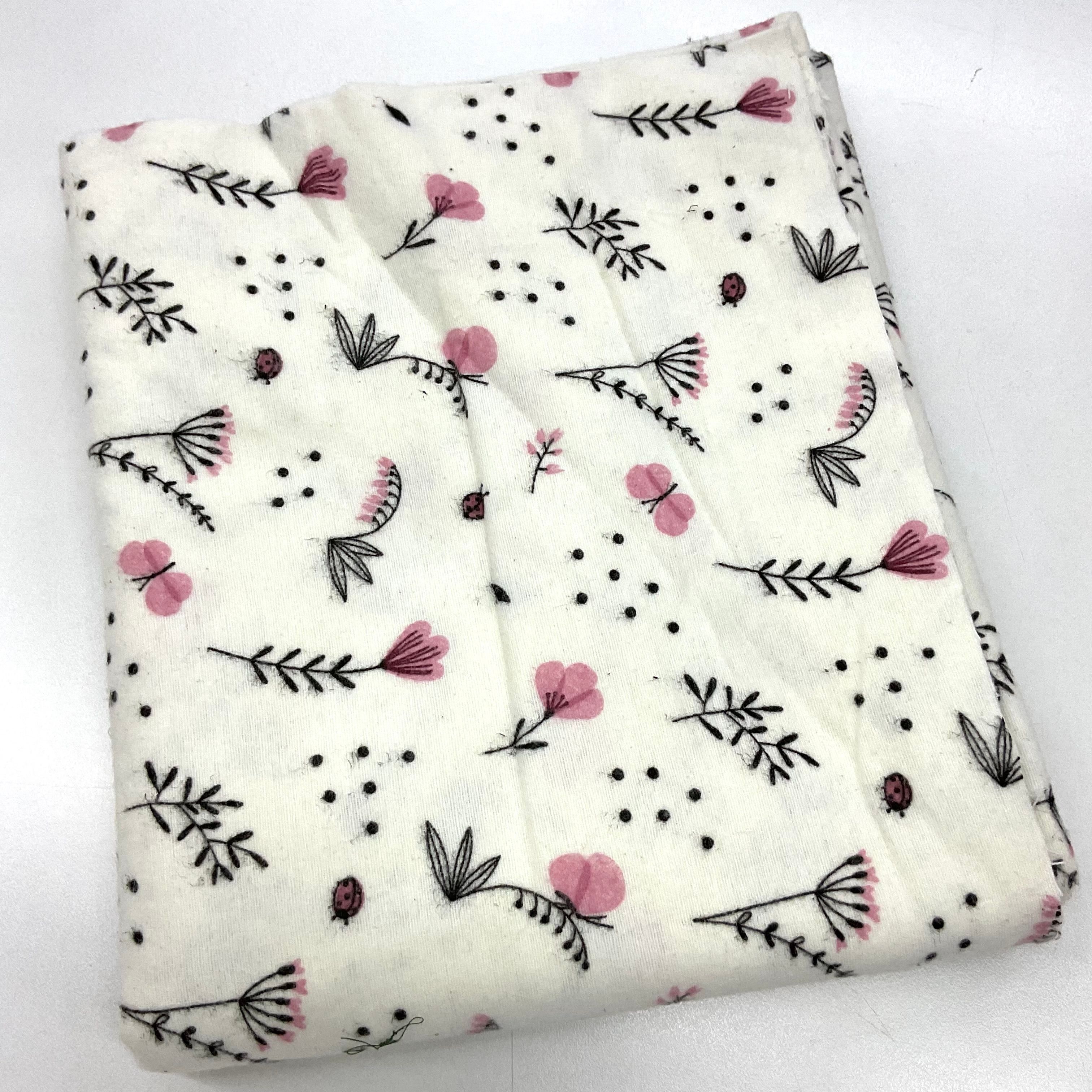 Pembe Çiçekler 100*240 Cm Parça Pazen Kumaş 