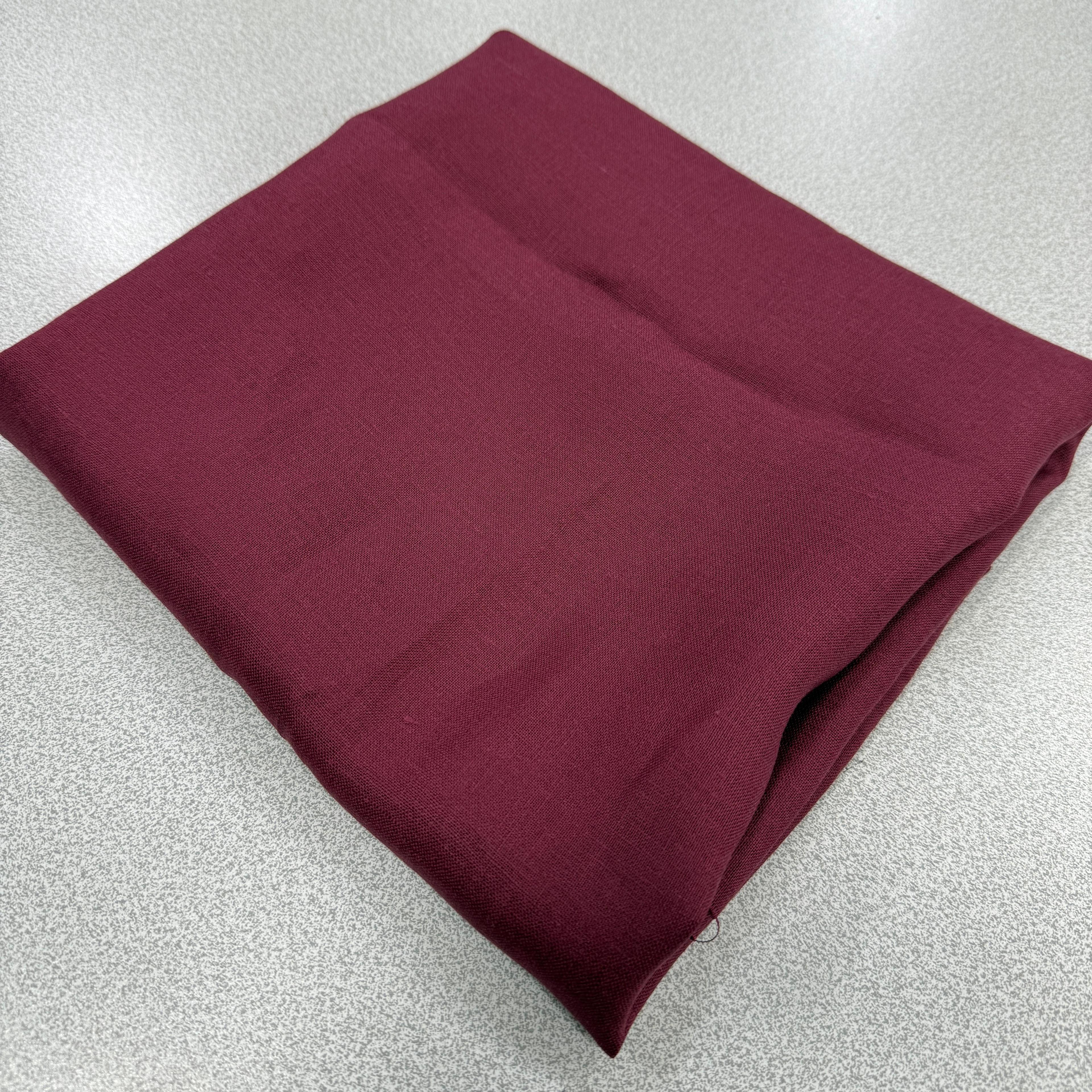 Giyimlik No:9 Vişne 50*140 cm Parça Ham Keten Kumaş