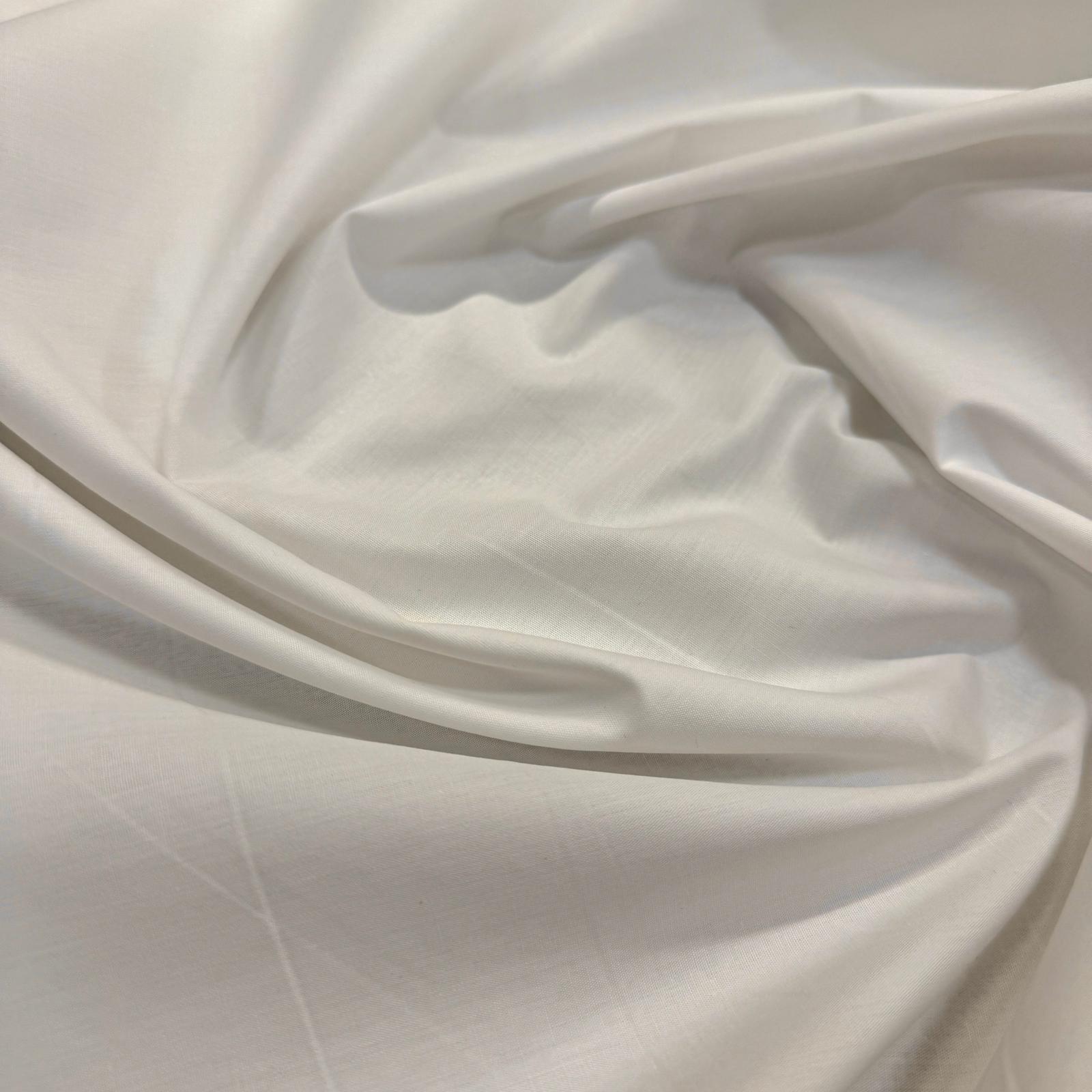 Özel Üretim Kırık Beyaz Gömleklik Poplin Kumaş