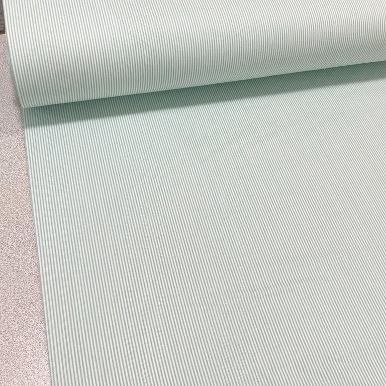 Mint İnce Çizgiler Poplin Kumaş