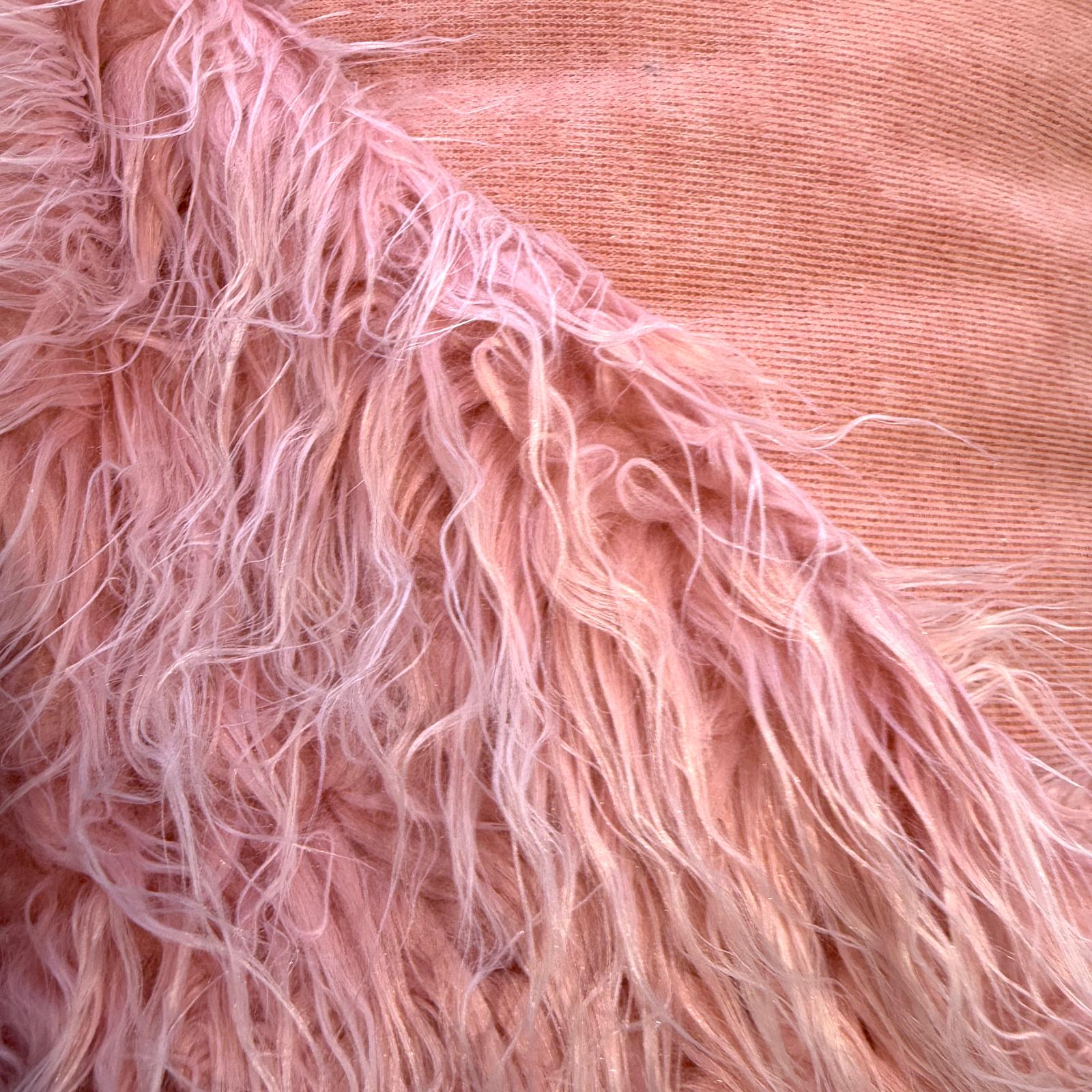 Pembe Sakallı Yumoş Peluş Kumaş