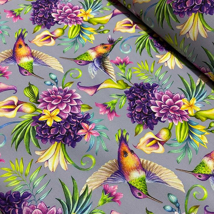 Humming Bird Dijital Baskı Kumaş