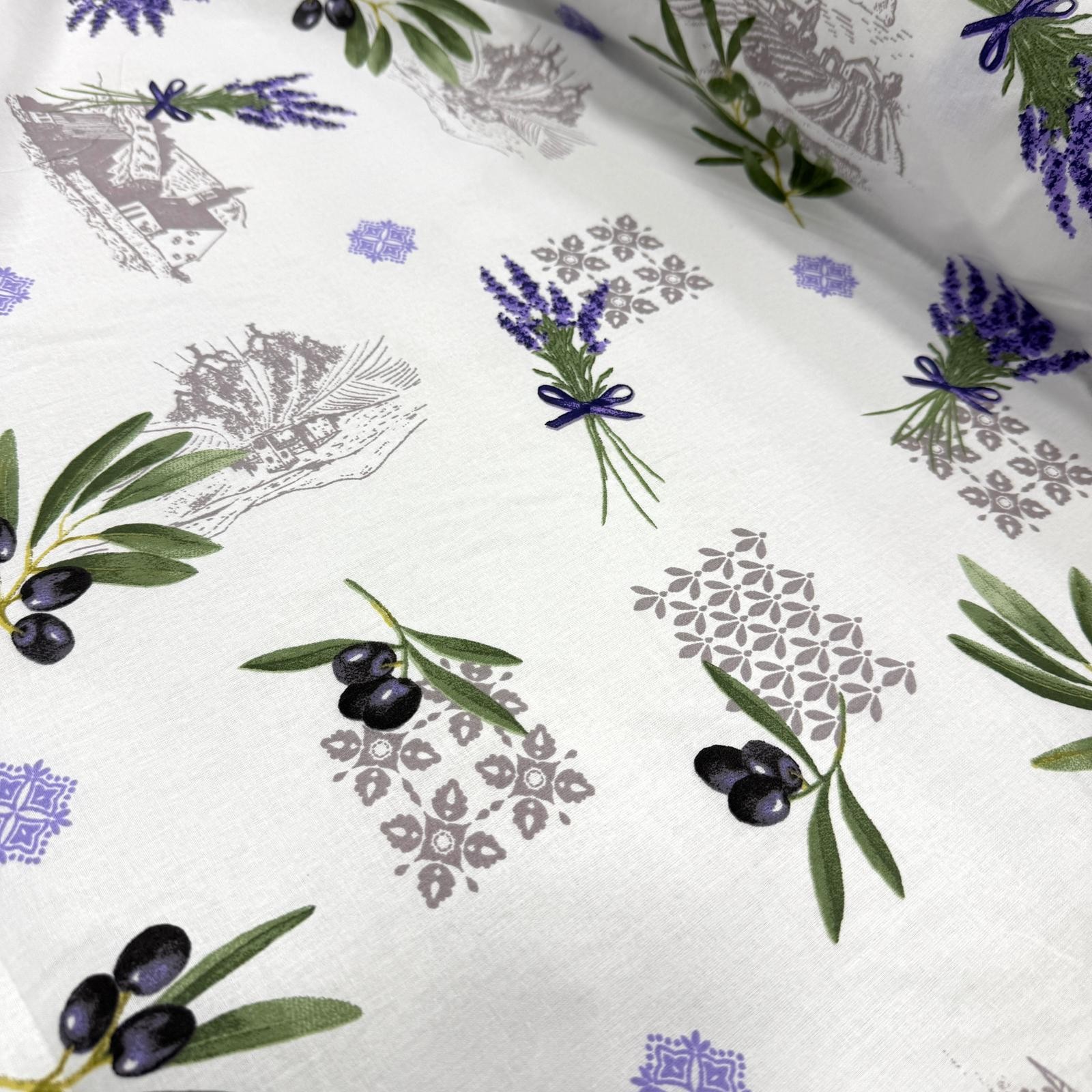 Lavanta ve Zeytinler Premium Poplin Kumaş