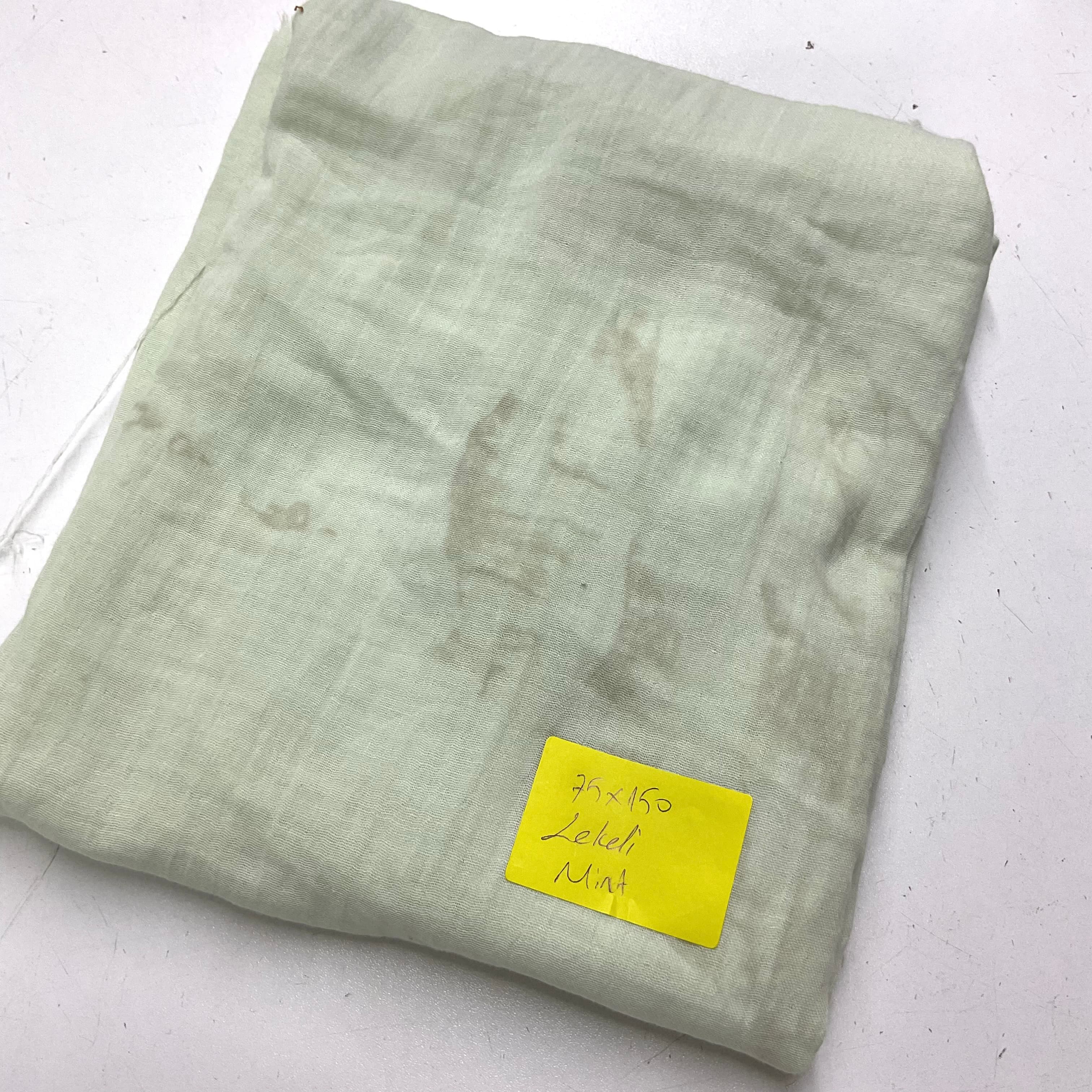 Lekeli Mint 75*150 cm Parça Bürümcük Müslin Kumaş