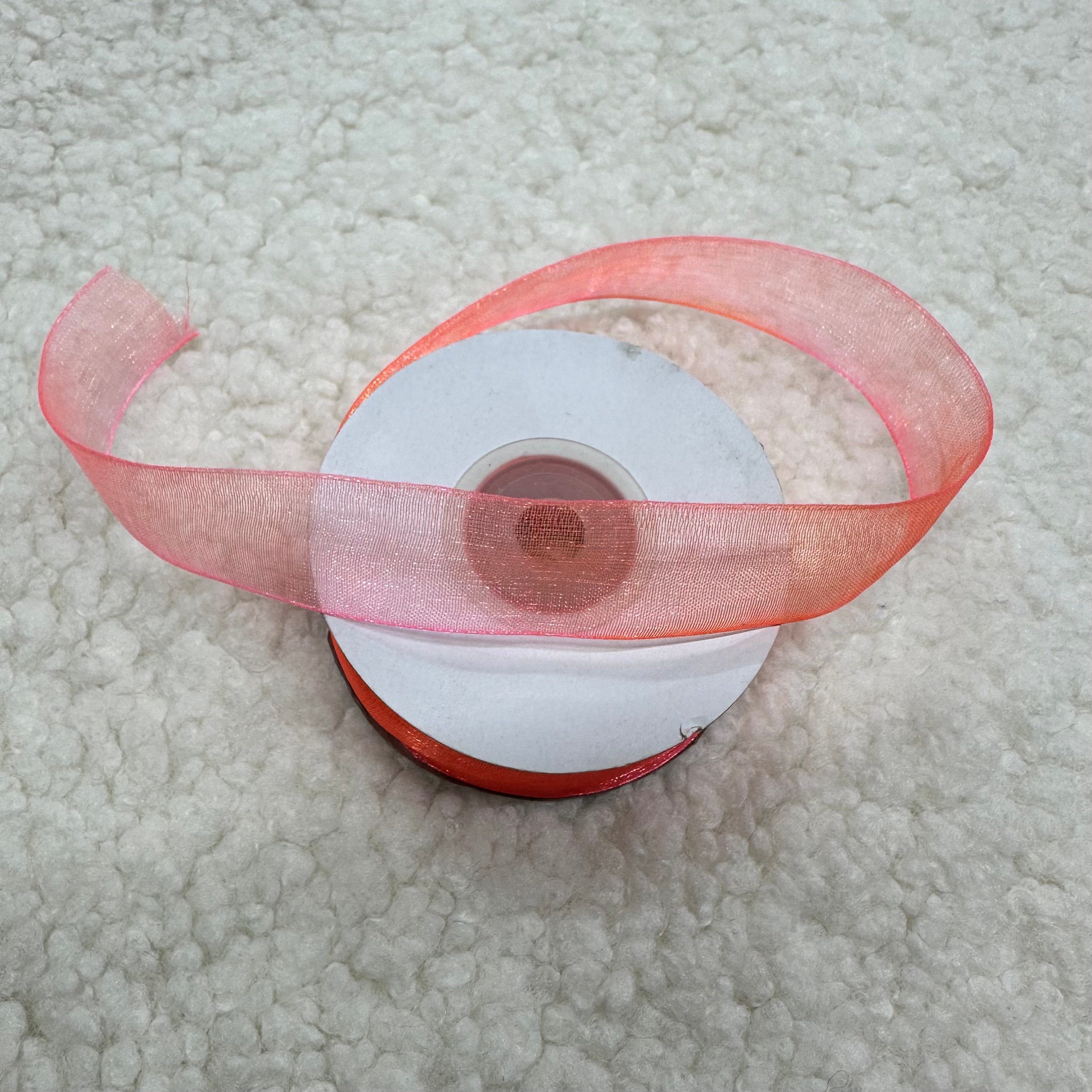 Neon Turuncu Organze Kurdele 2 Cm
