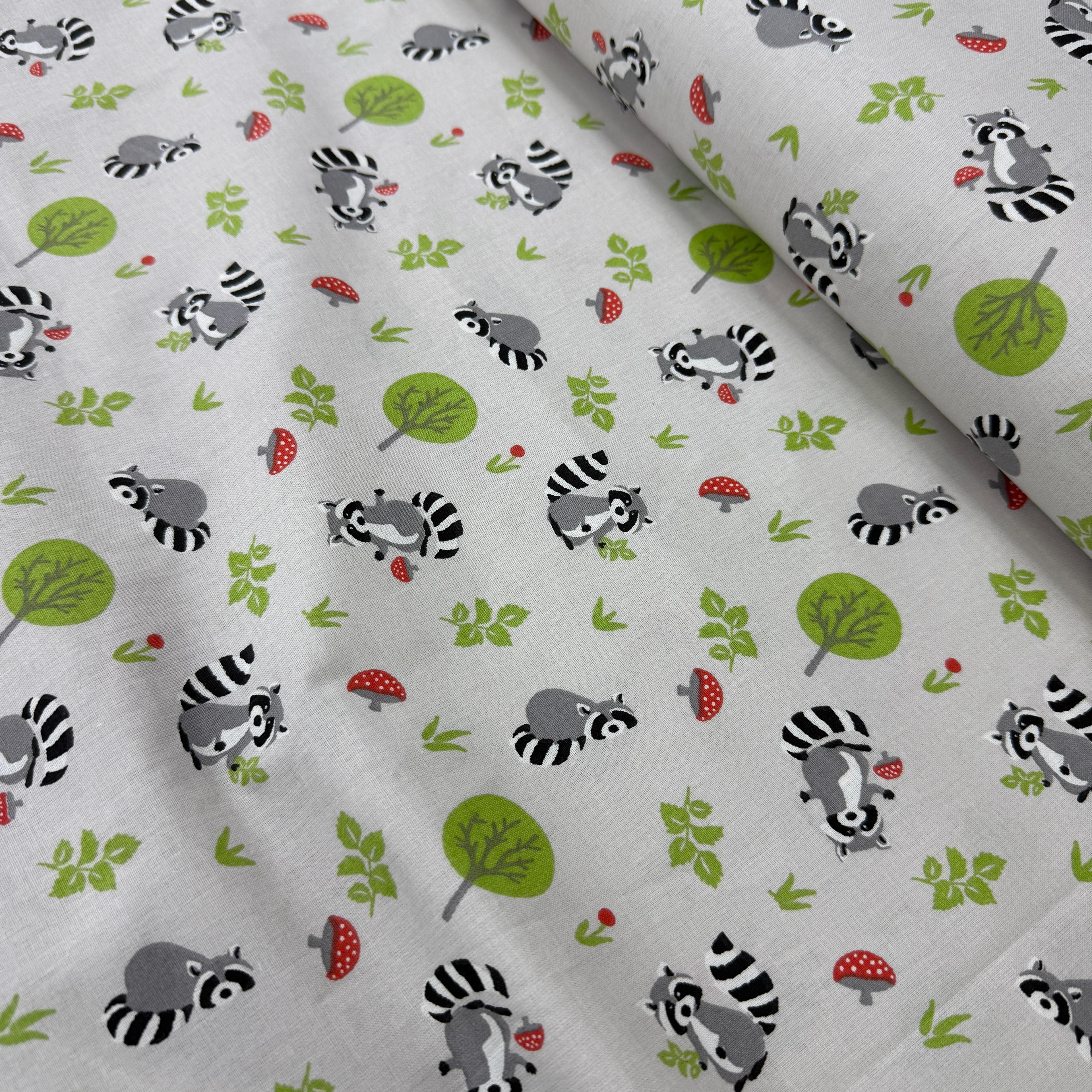 Rakunlu Orman Premium Poplin Kumaş