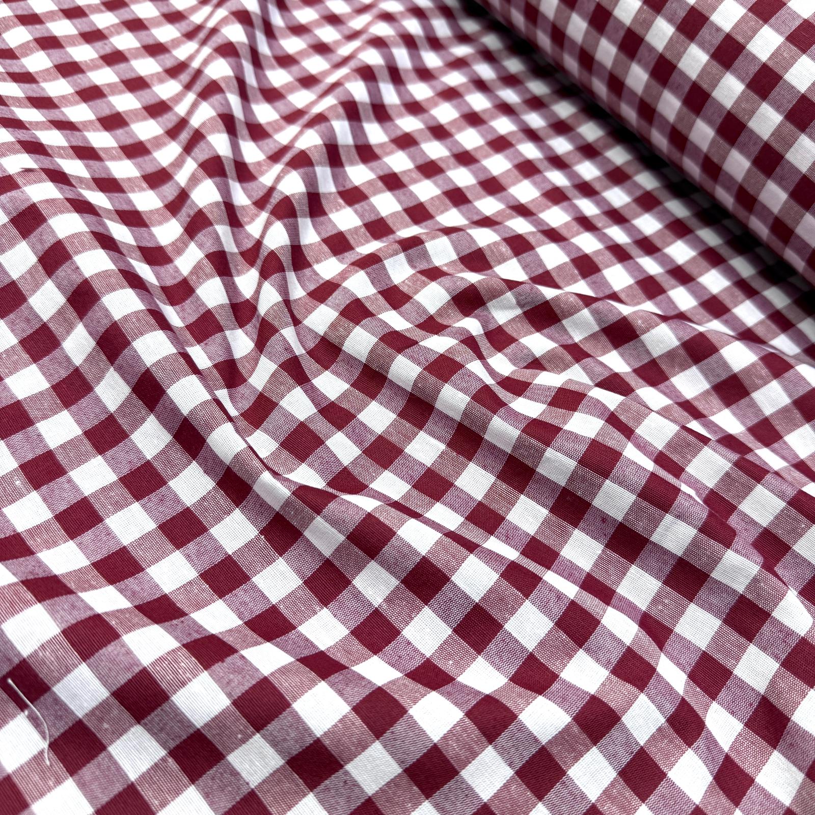 Bordo Orta Kare Zefir Kumaş