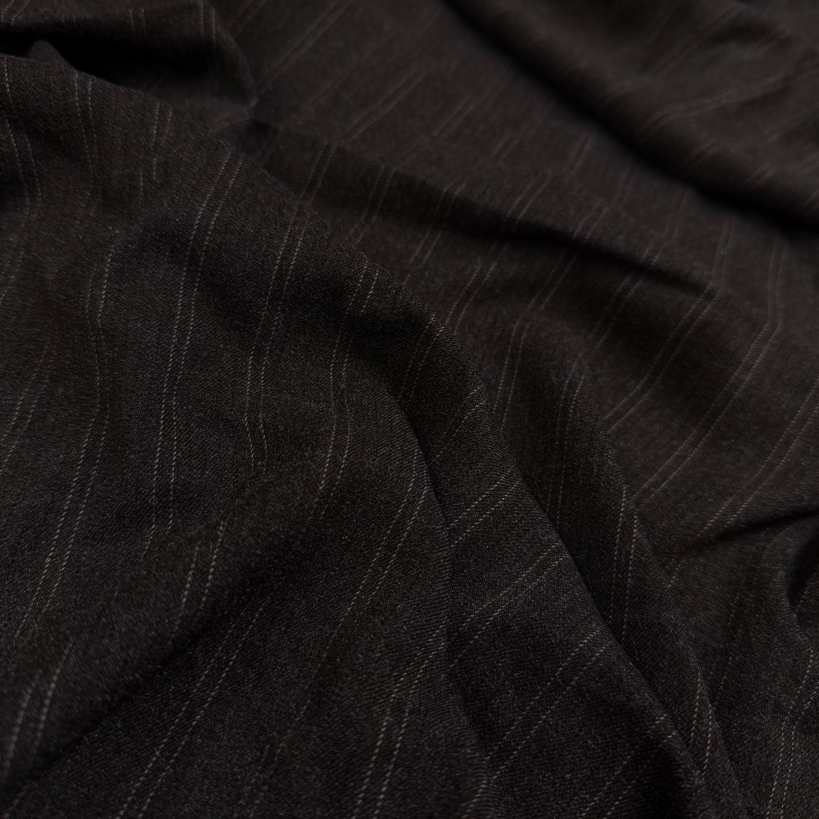 İngiliz Yünlü Kahverengi Çift Çizgili Hafif Likralı Dokuma Giyimlik Kumaş