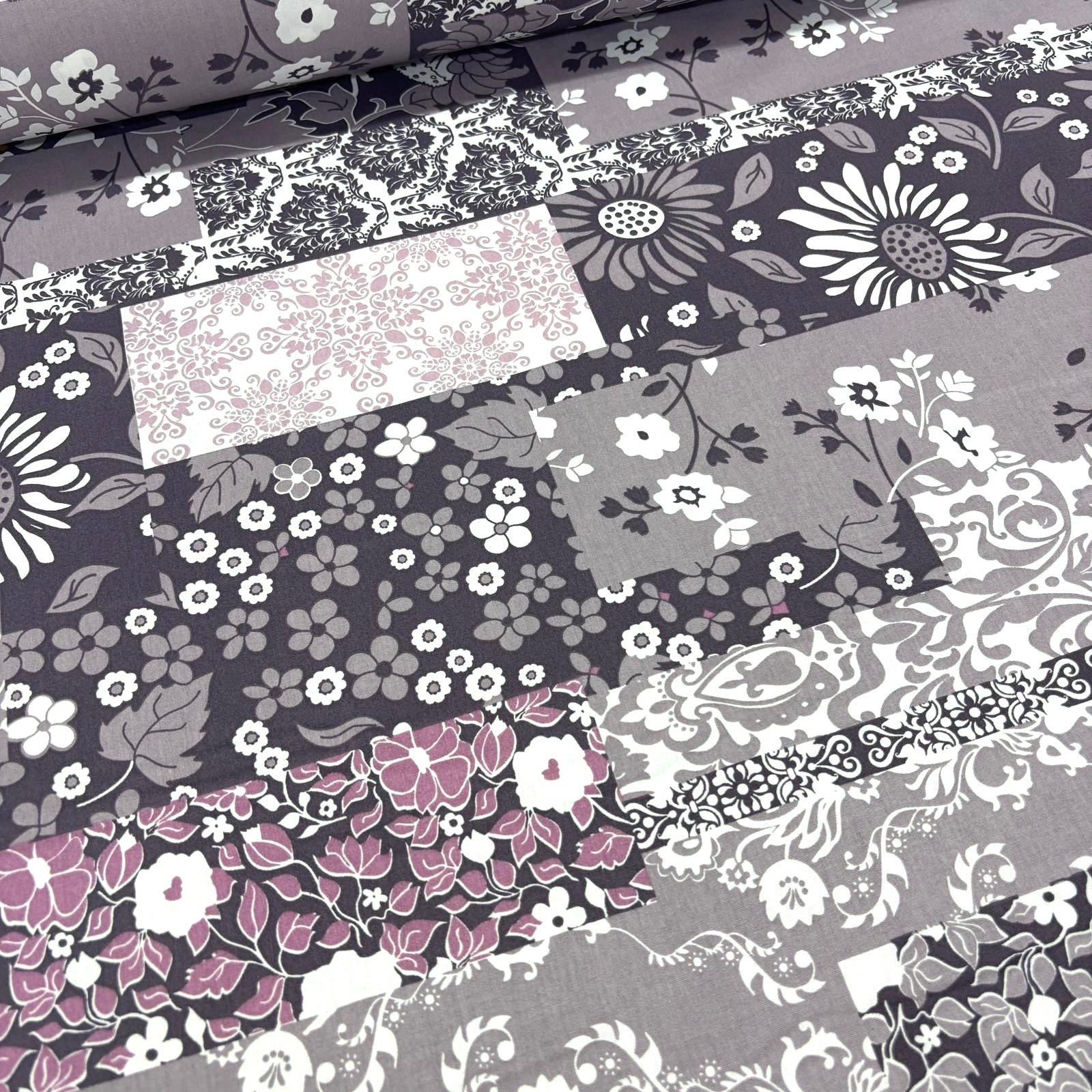 Pak Patchwork Leylak Poplin Kumaş
