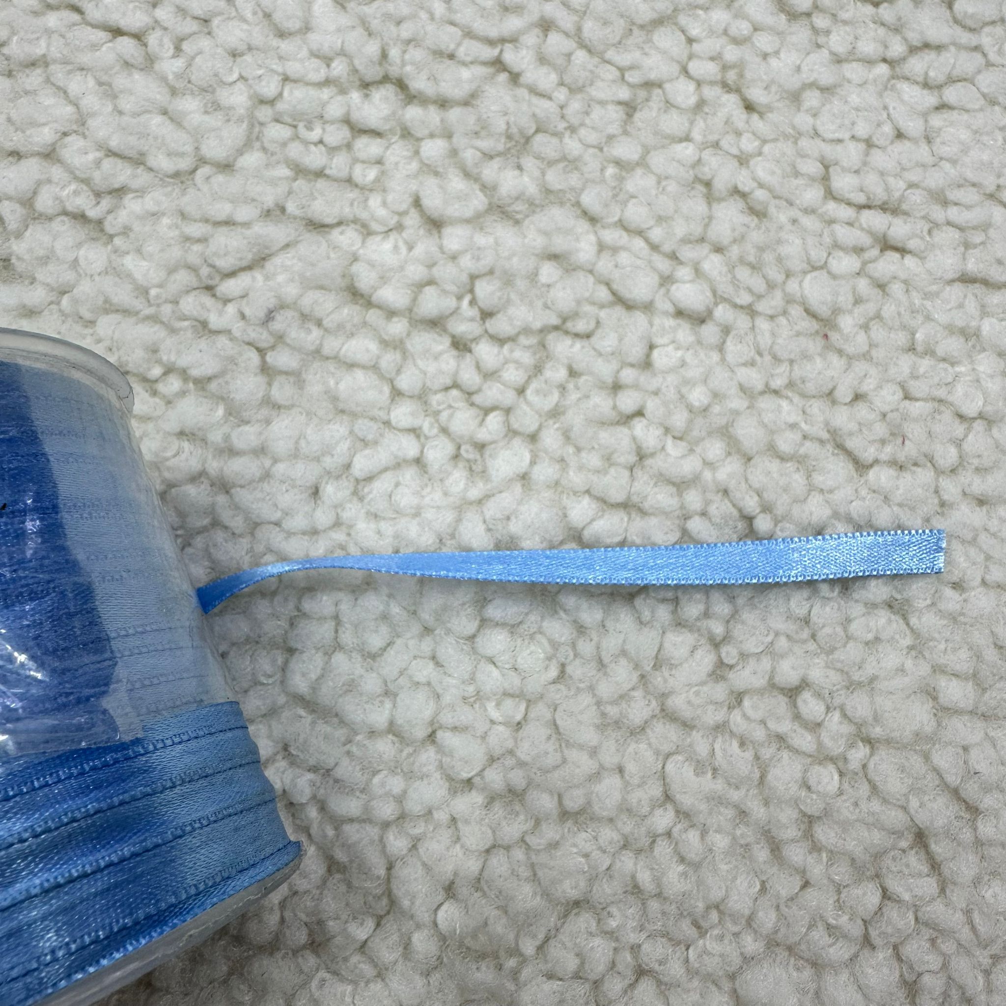 Mavi 0.6 Cm Saten Kurdele