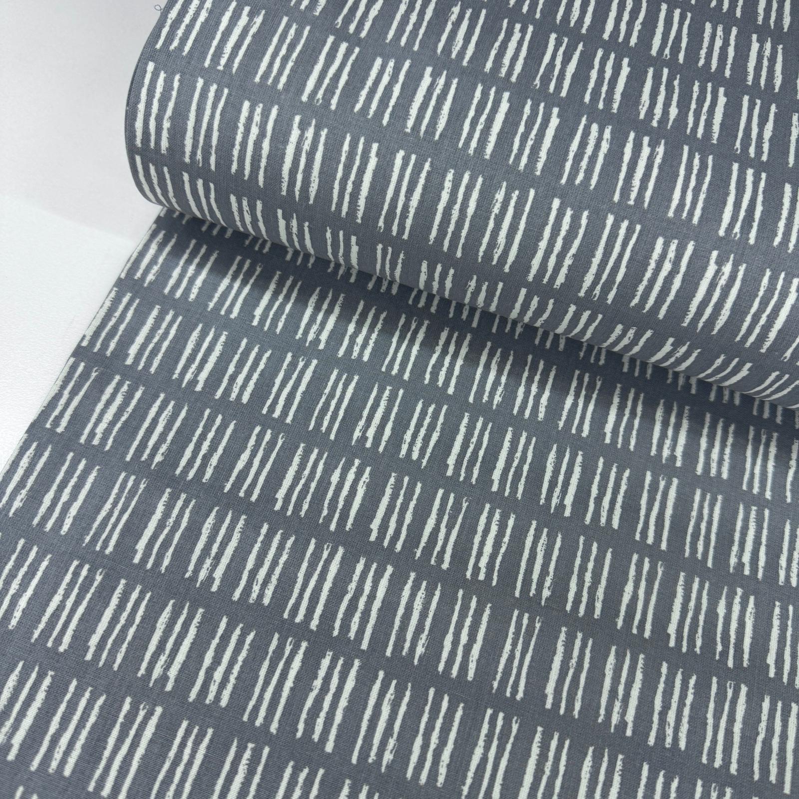Hafif Defolu Üçlü Çizgiler Premium Poplin Kumaş