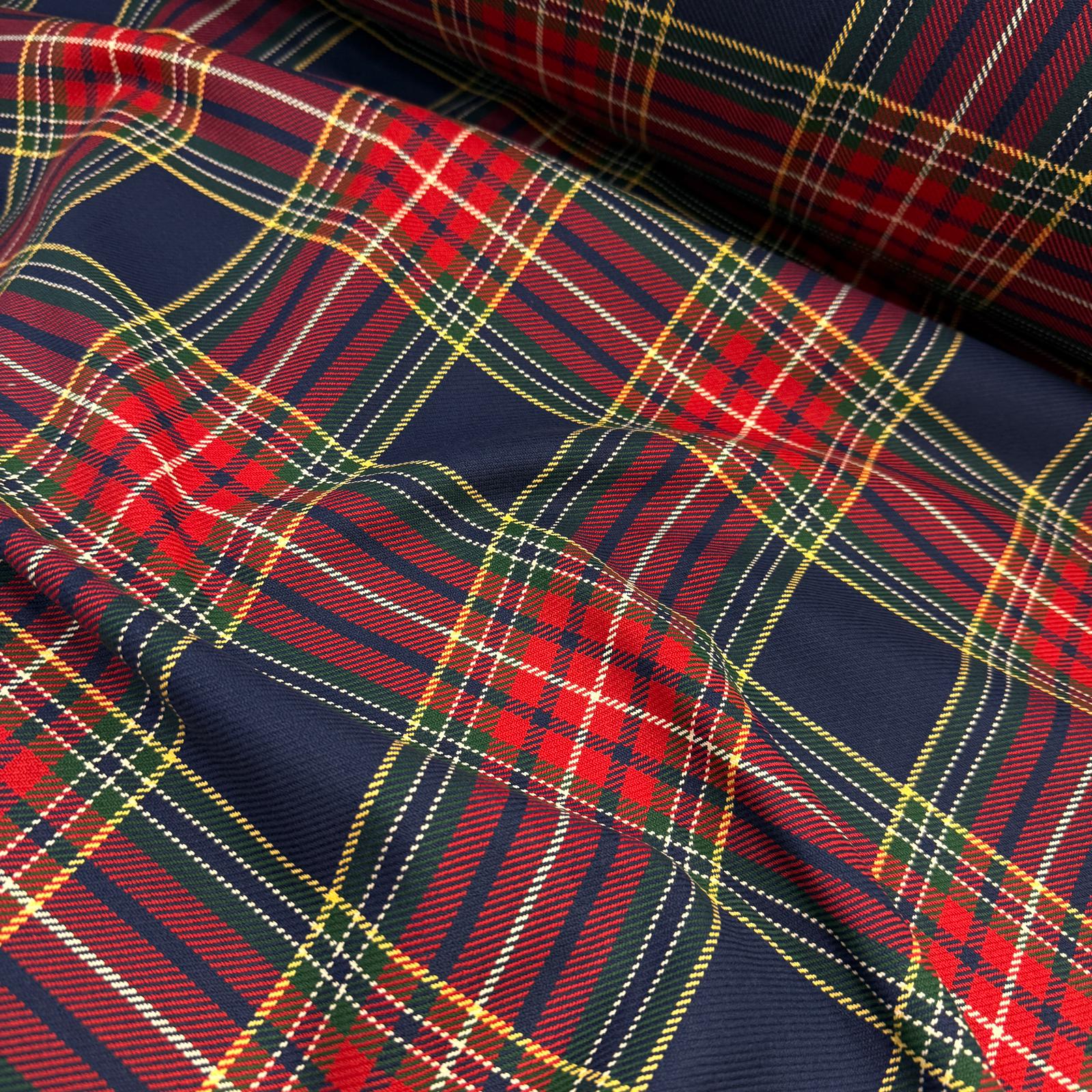 Ekose Kalın İskoç Gabardin Kumaş