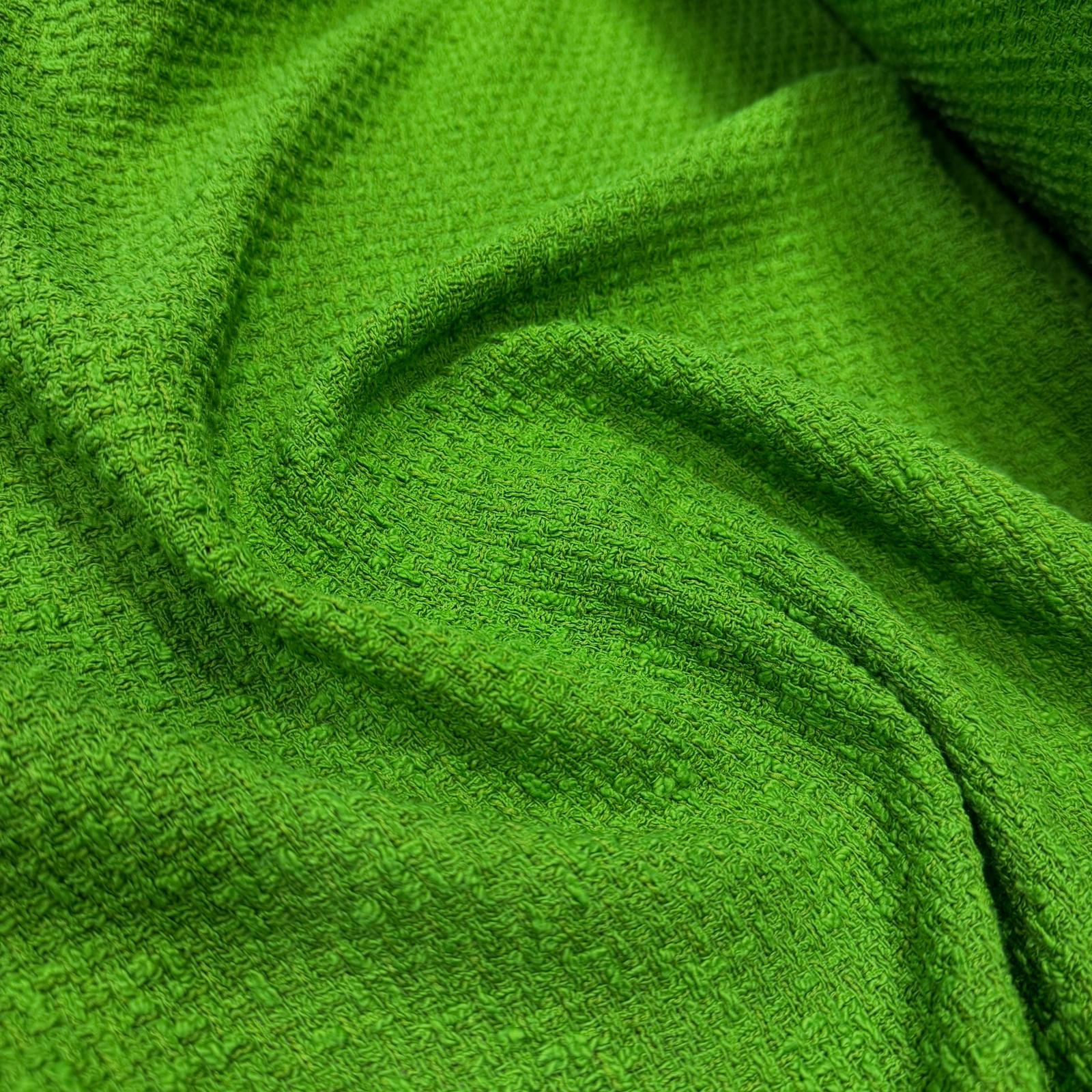 Fıstık Yeşil Vintage Buklet Pamuk Şanel Kumaş