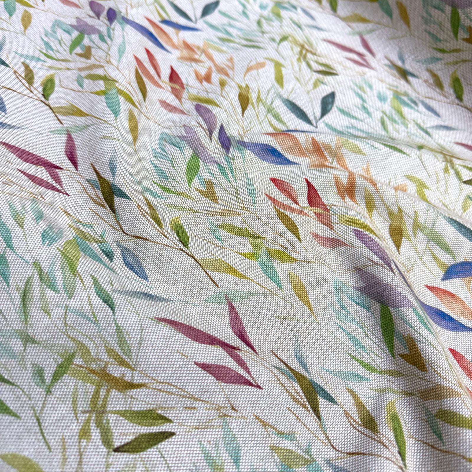 Uçuşan Yapraklar Özel Üretim Keten Kanvas Kumaş