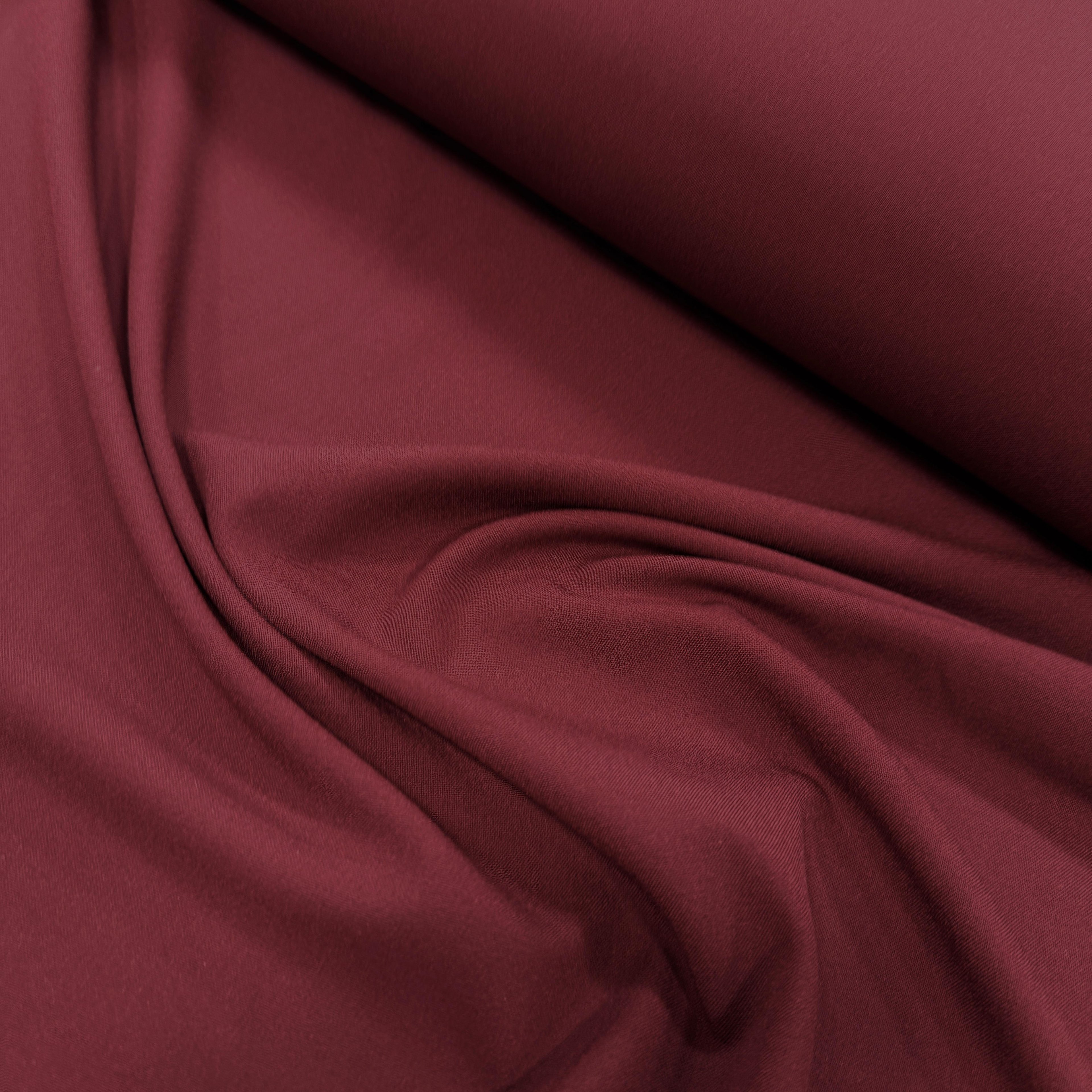Bordo Likralı Viskon Kumaş