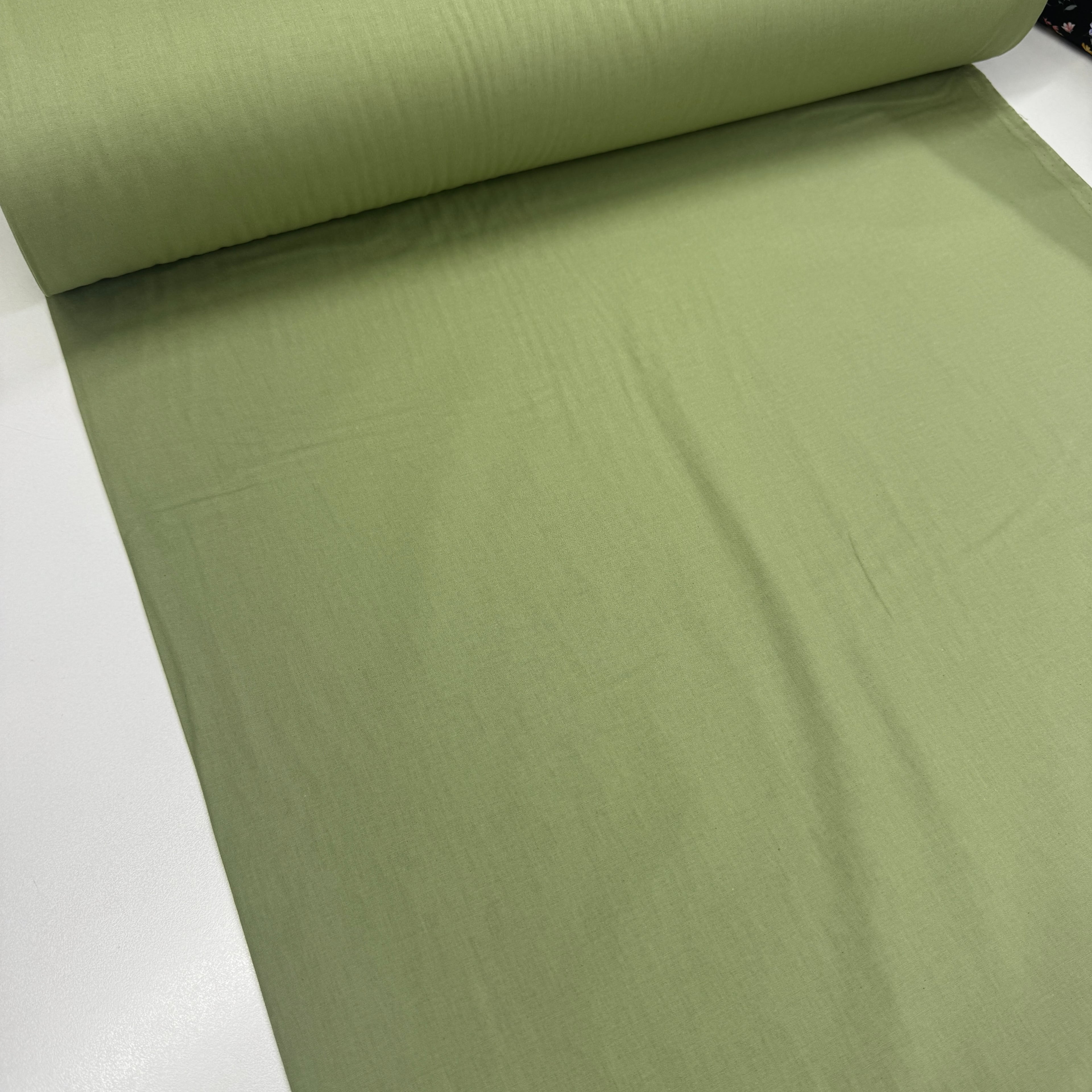 Lalezar Haki Poplin Kumaş