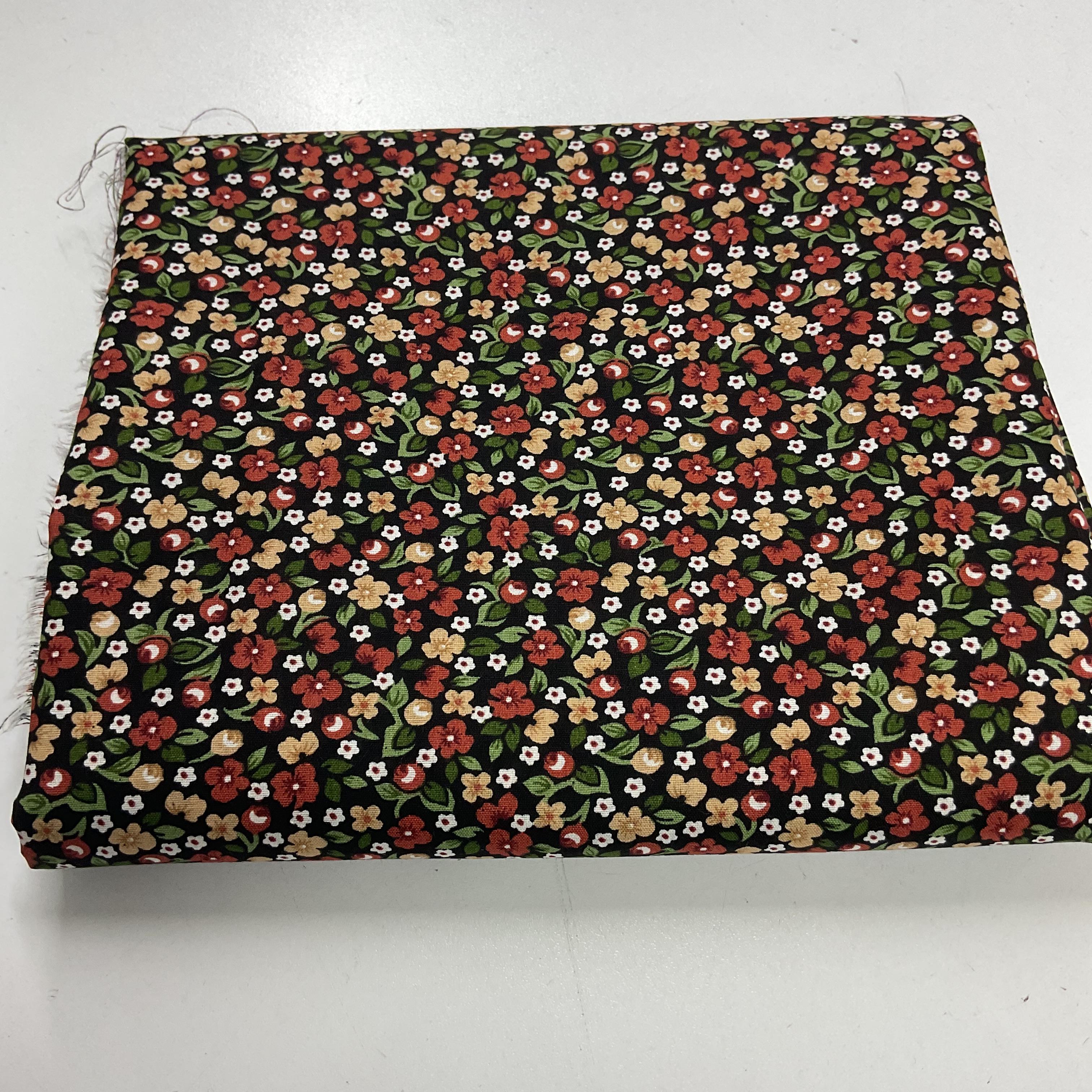 Kahve Çiçek 230*90 Cm Parça Poplin Kumaş