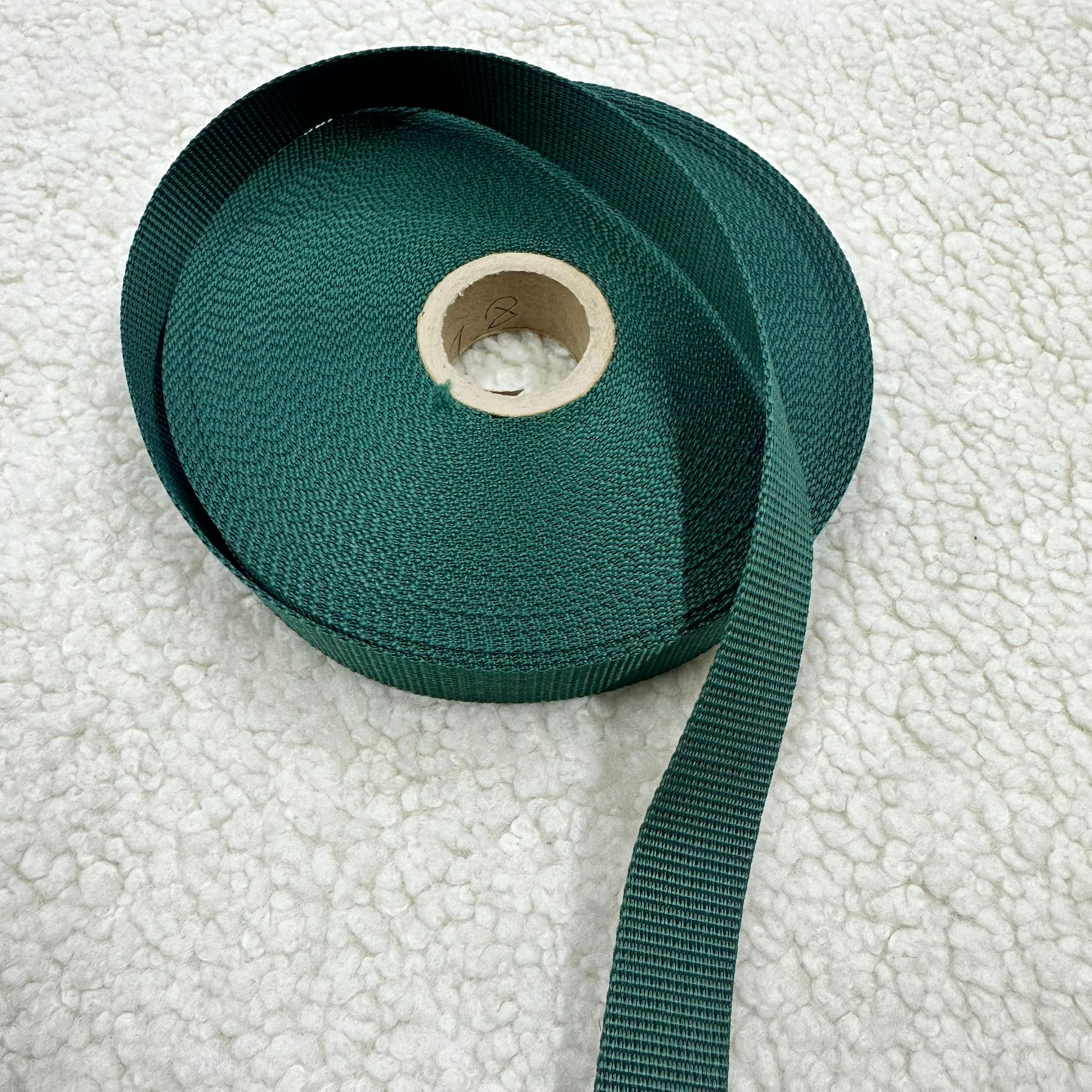 Petrol Yeşil Polyester 2 Cm Çanta Kolonu Sapı