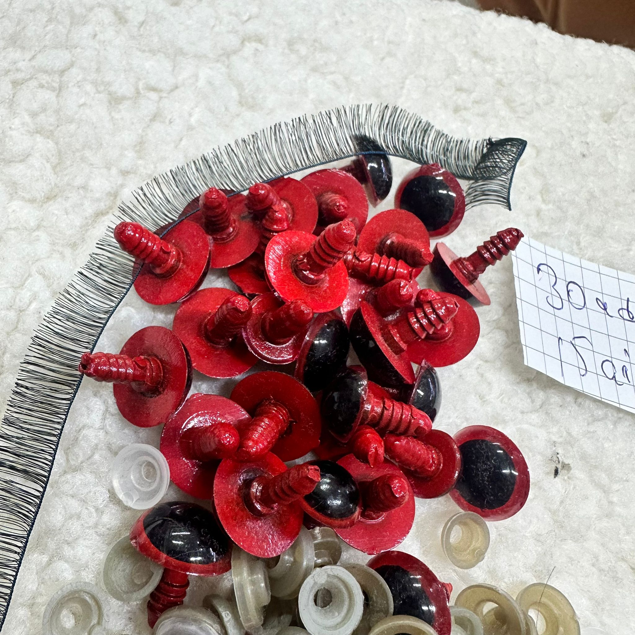 Kırmızı Amigurumi Göz Set