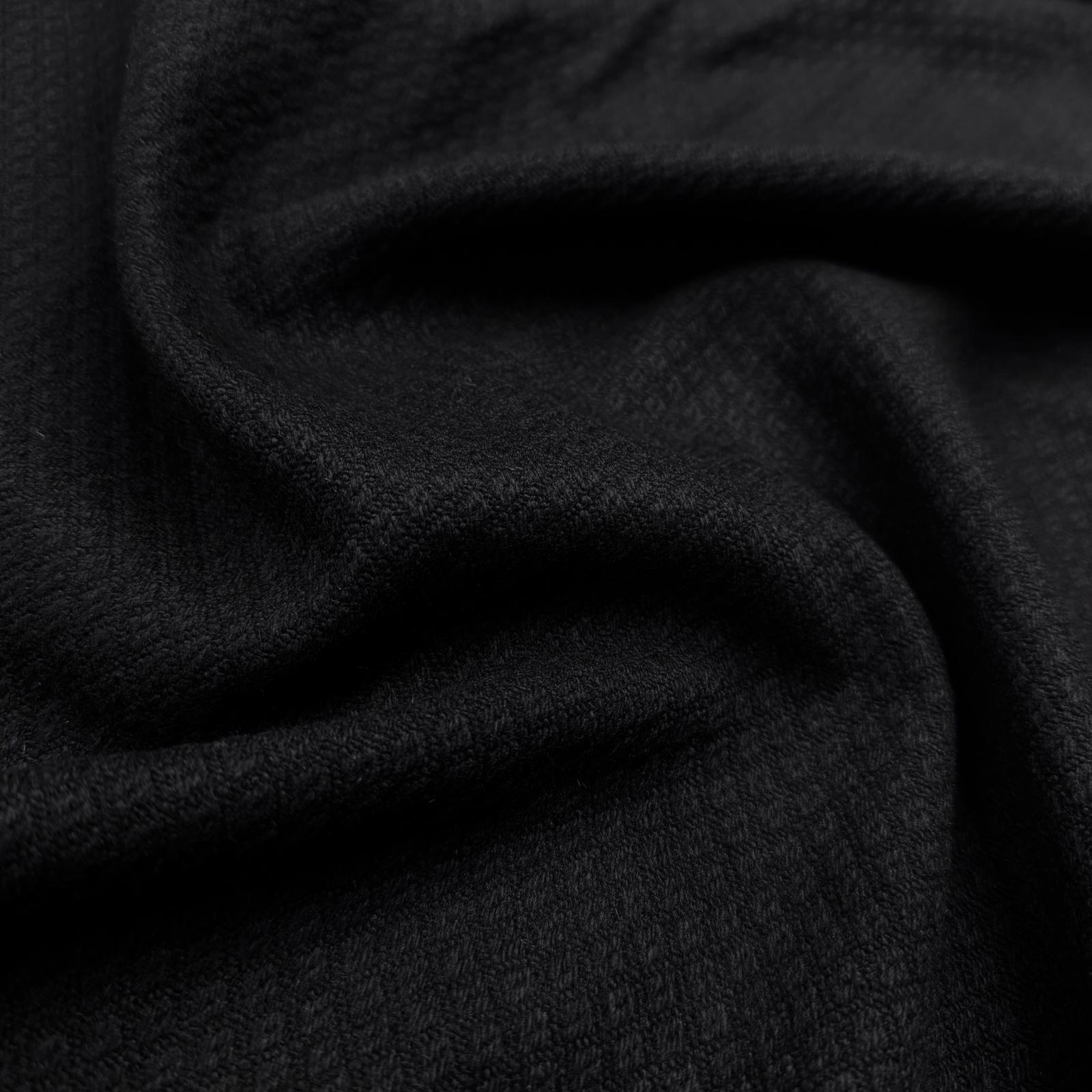 İngiliz Yünlü Siyah Baklava Şanel Kumaş