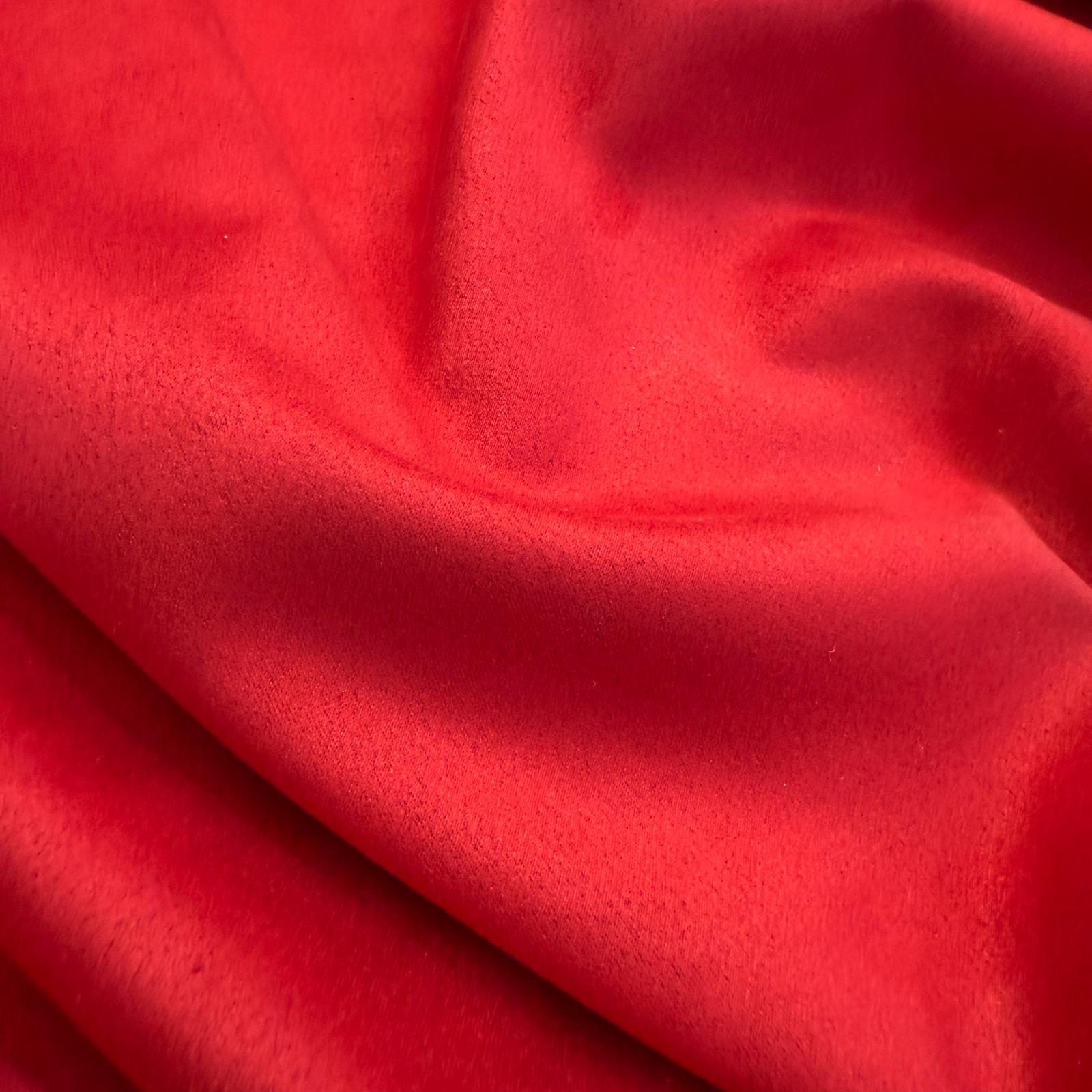Çift Taraflı Scuba Süet Kumaş - Kırmızı