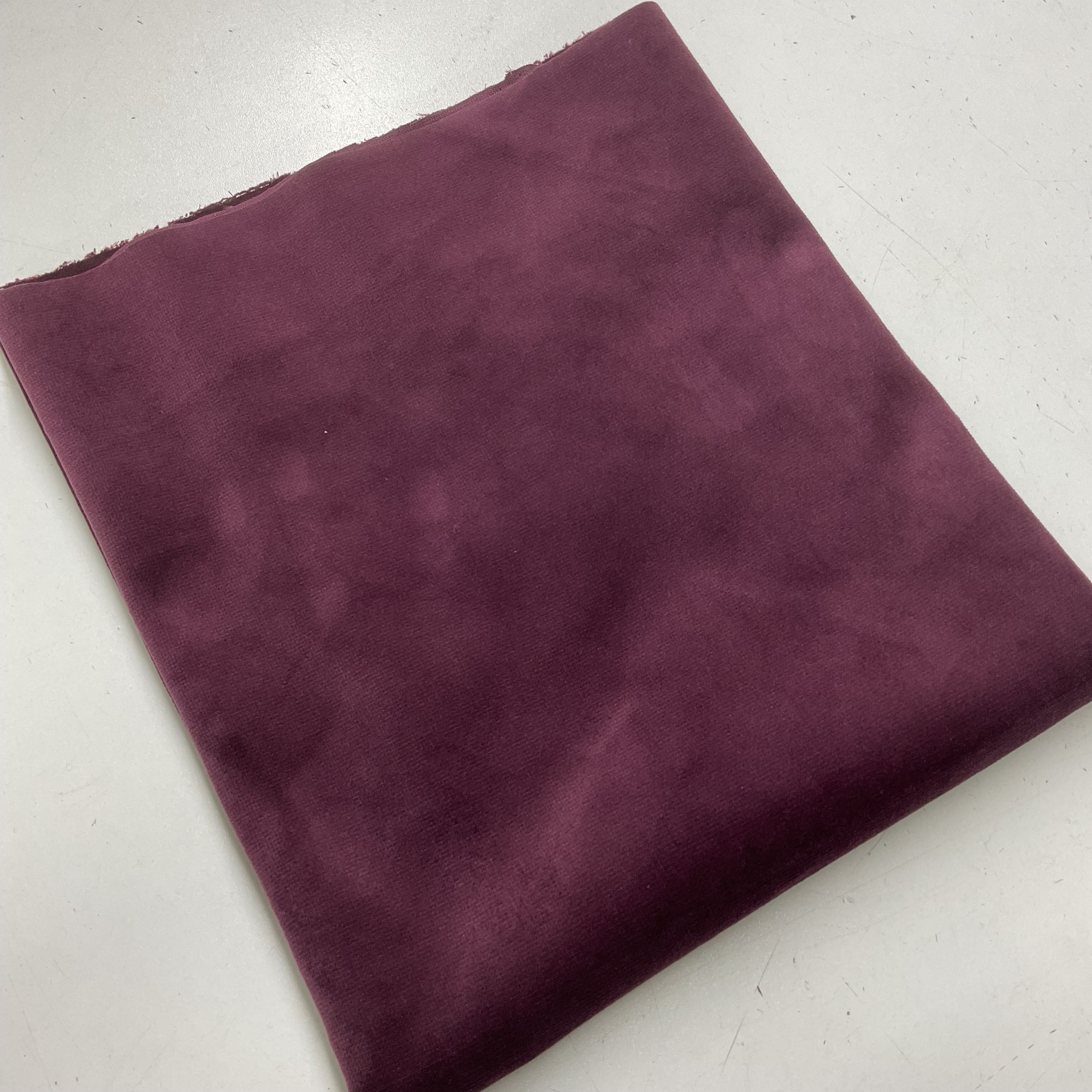  Mürdüm 55*150 cm Parça Kadife Kumaş