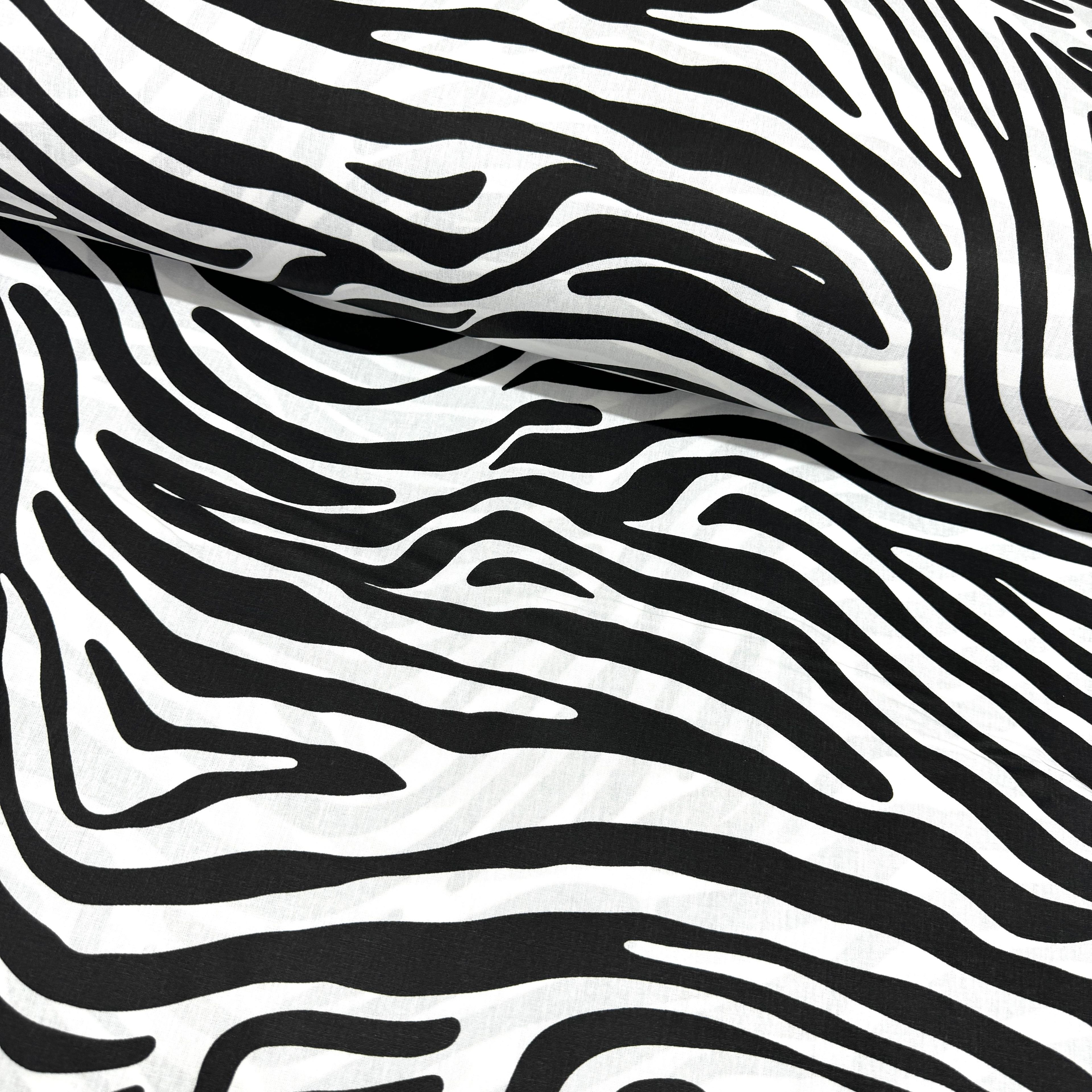 Büyük Zebra Poplin Kumaş