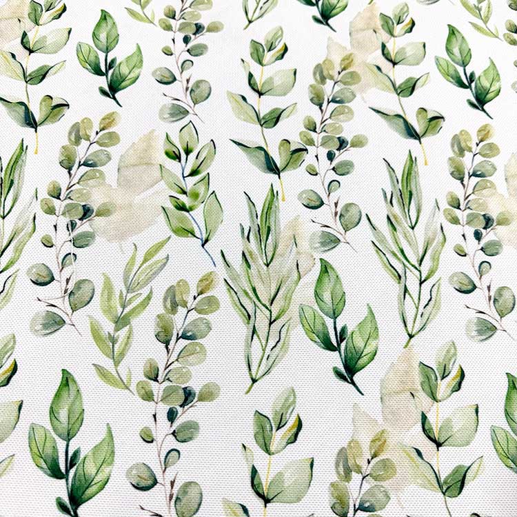 Yeşil Bitkiler Dijital Baskı Kumaş