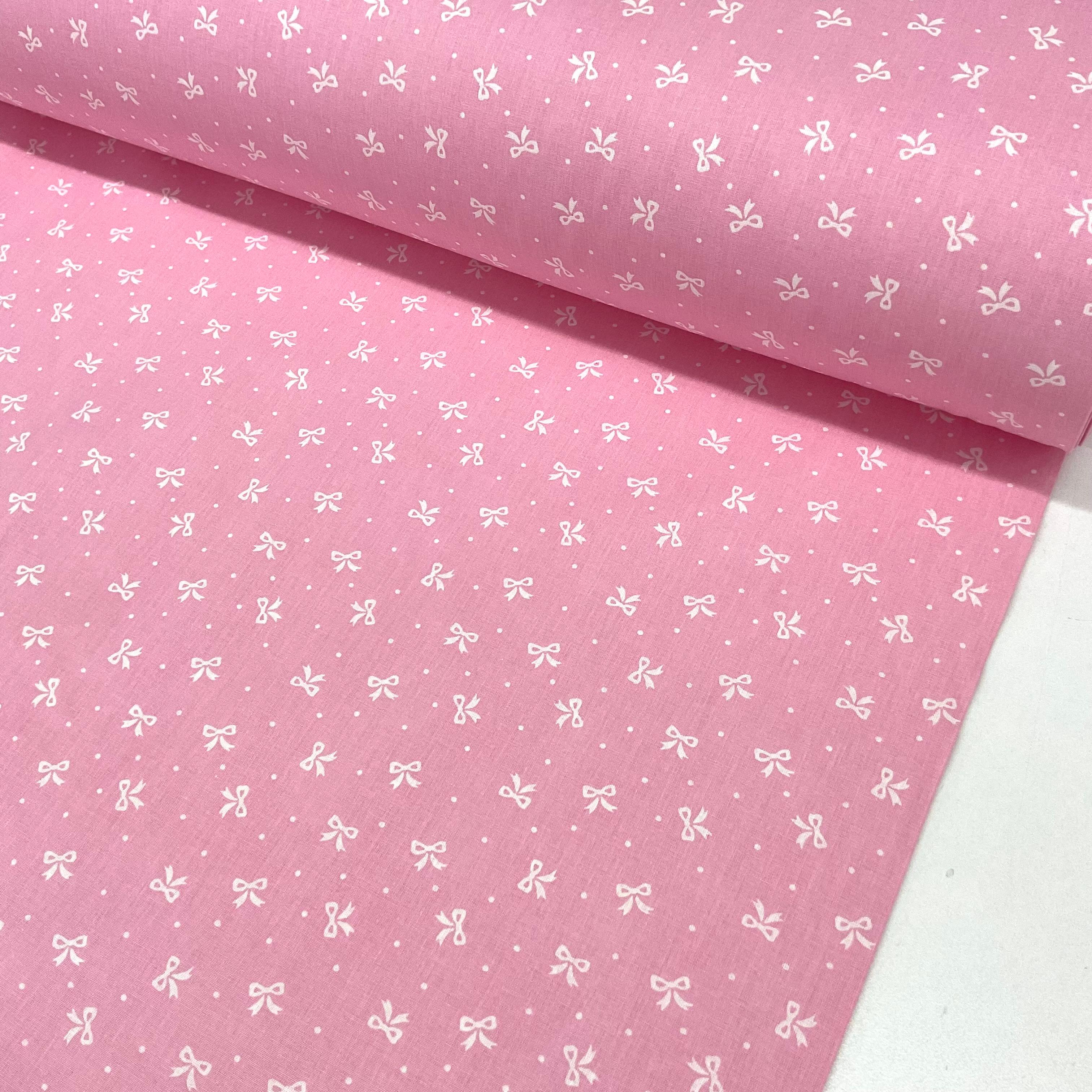 Pembe Fiyonklar Poplin Kumaş
