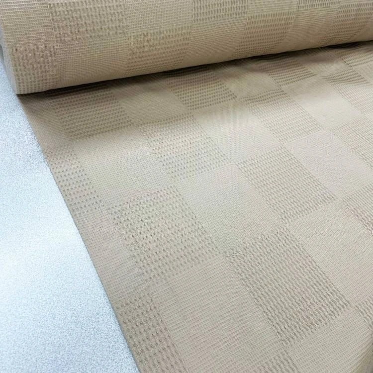 Düz Renk Waffle Pike Kumaş - Bej