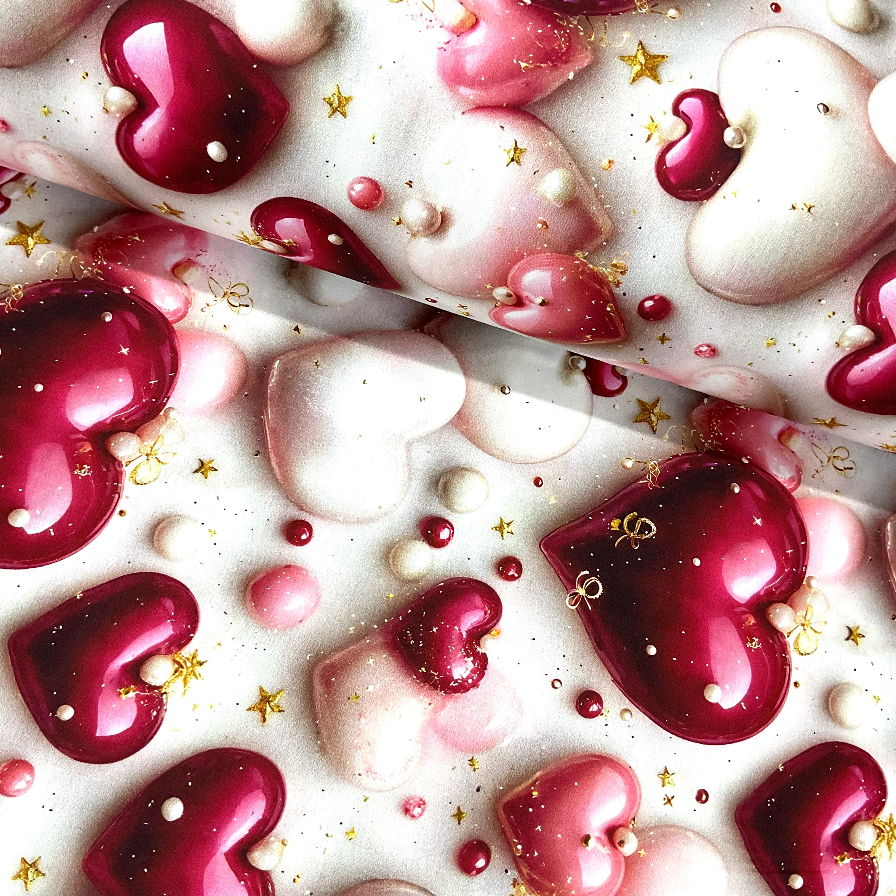 Balon Kalpler 3D Dijital Poplin Kumaş