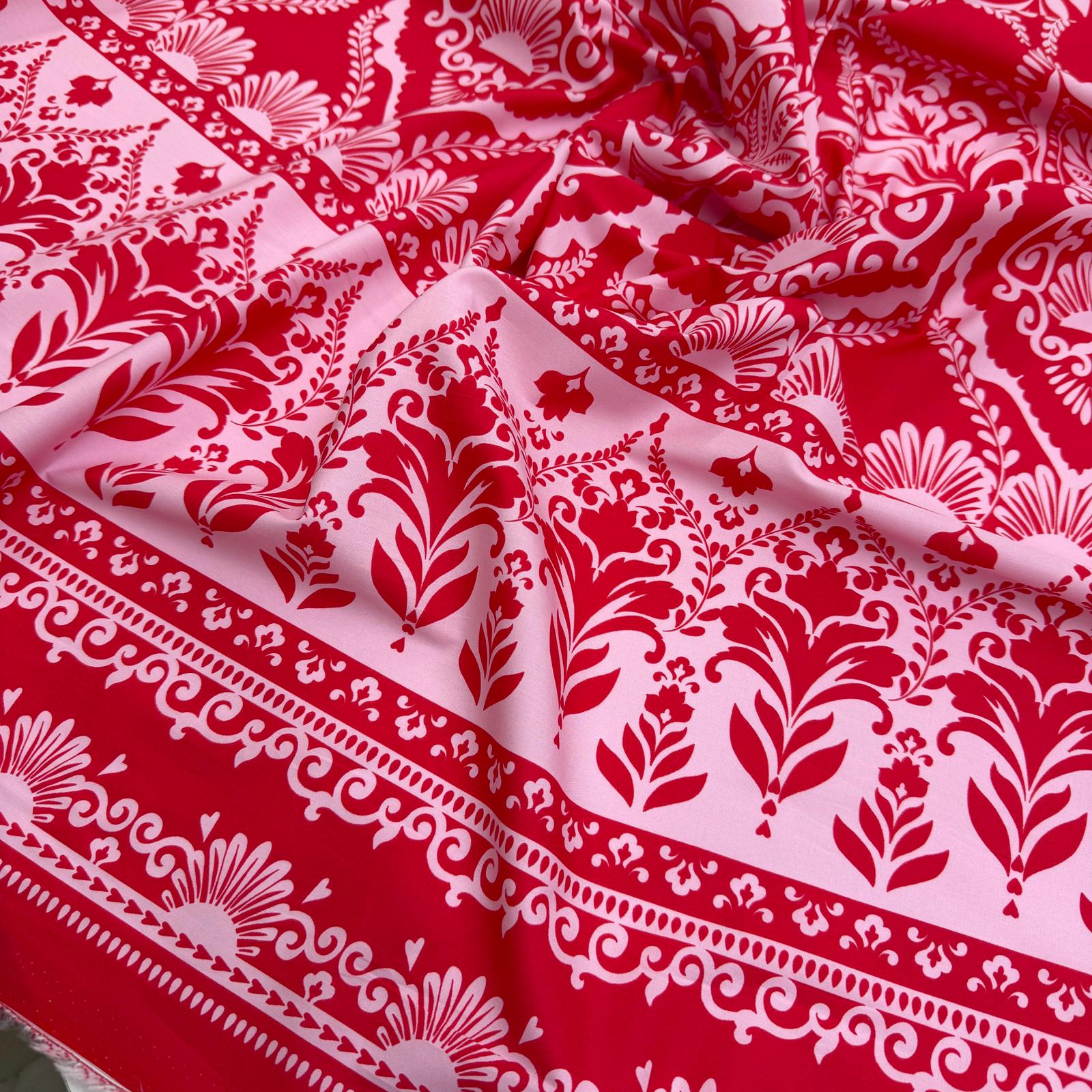 Hafif Defolu Etnik Eteği sulu Yumuşak Dökümlü Poplin Kumaş