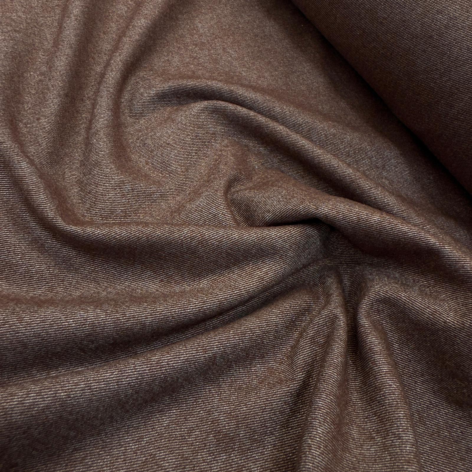 İpliği Boyalı Kırçıllı Kahve Likralı Yumoş Gabardin Kumaş