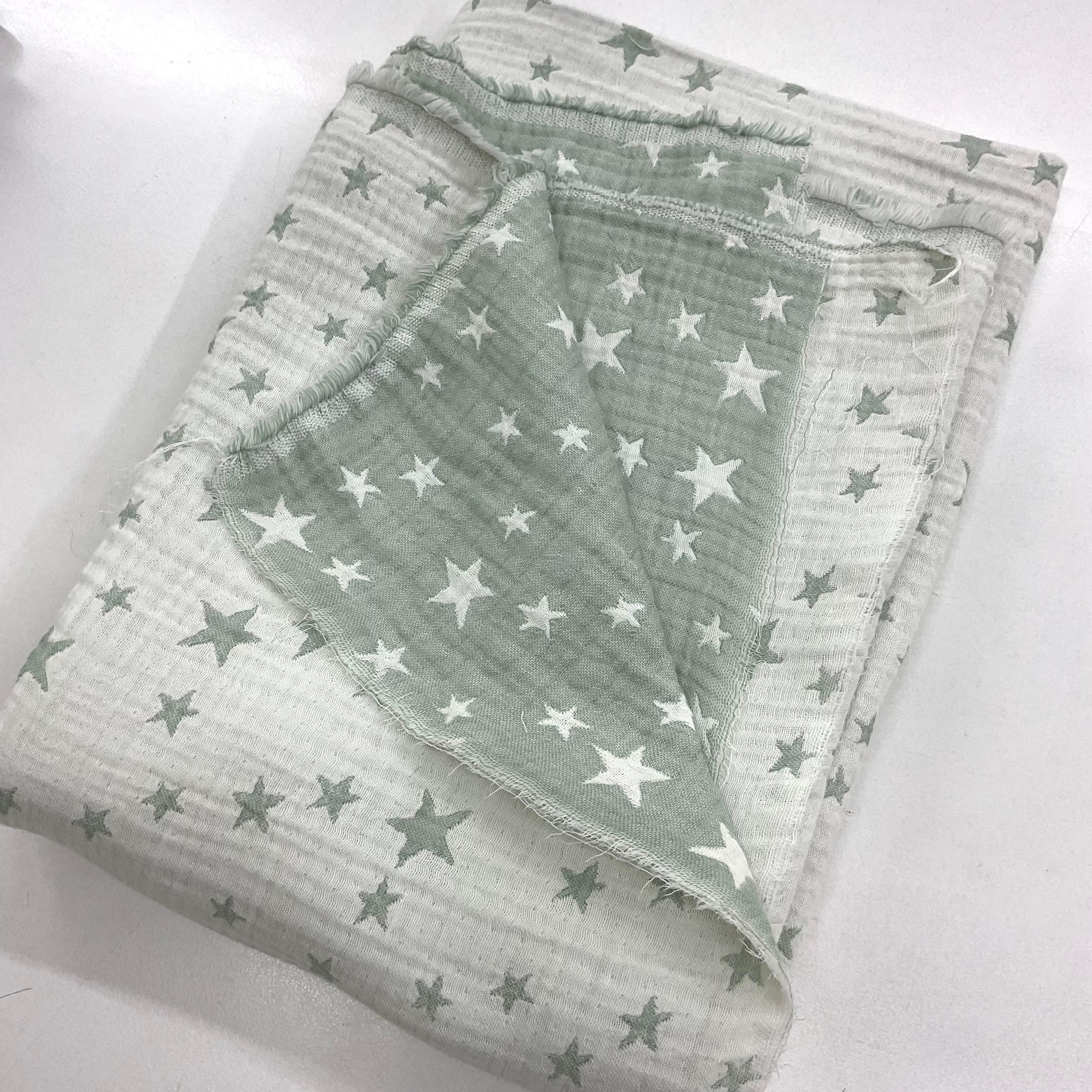 Mint Yıldız 100*125 cm Parça Multi Müslin Kumaş