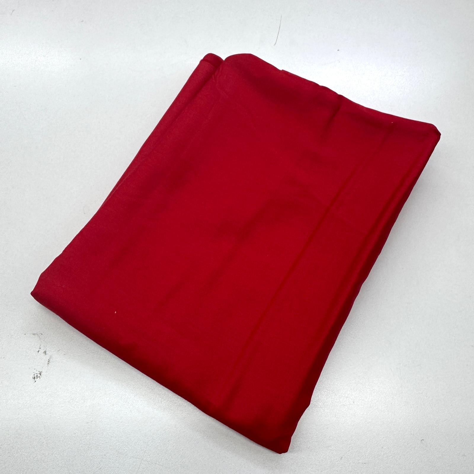 Kırmızı 75*240 cm Parça Pamuk Saten Kumaş