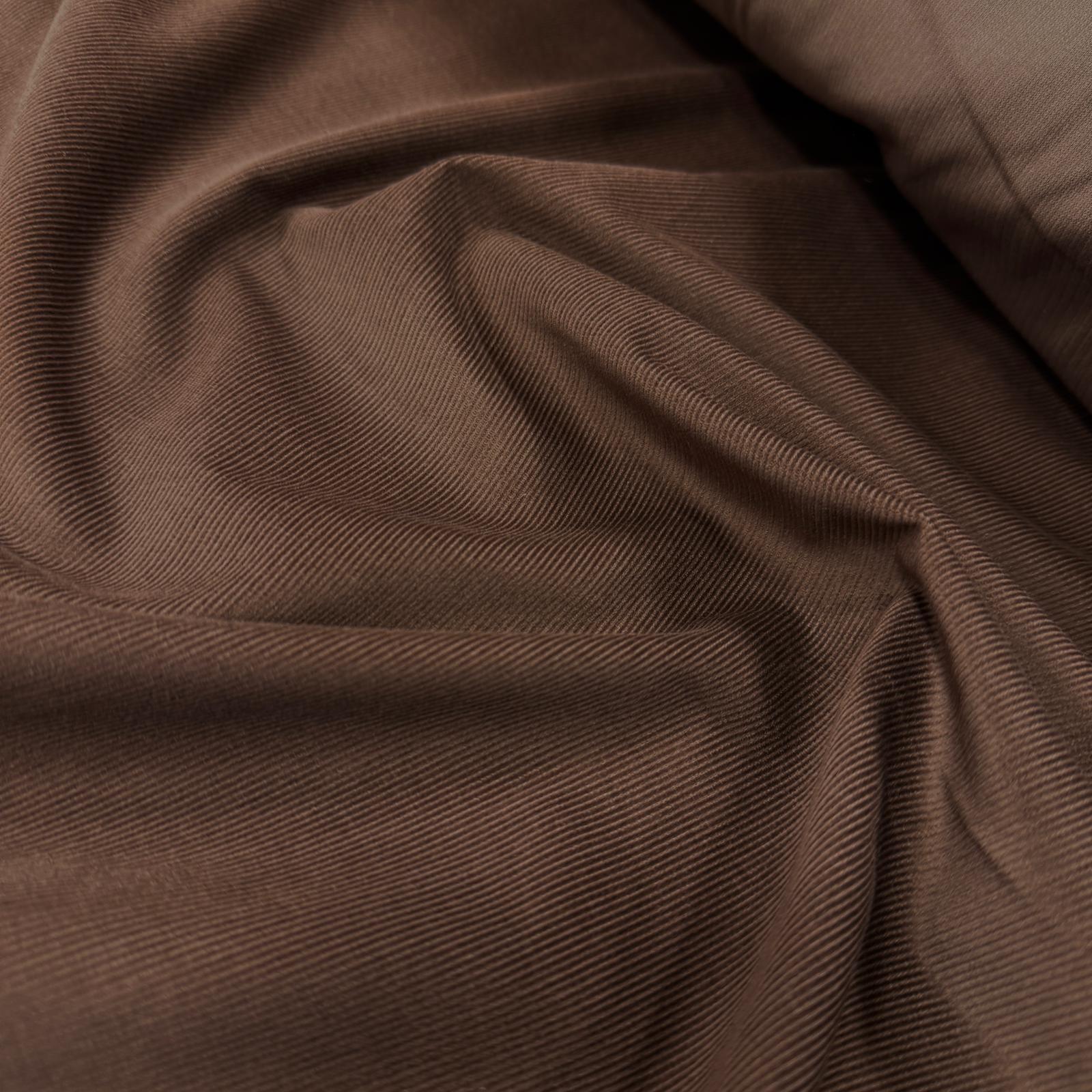 Çikolata İnce Pamuk Fitilli Kadife Kumaş