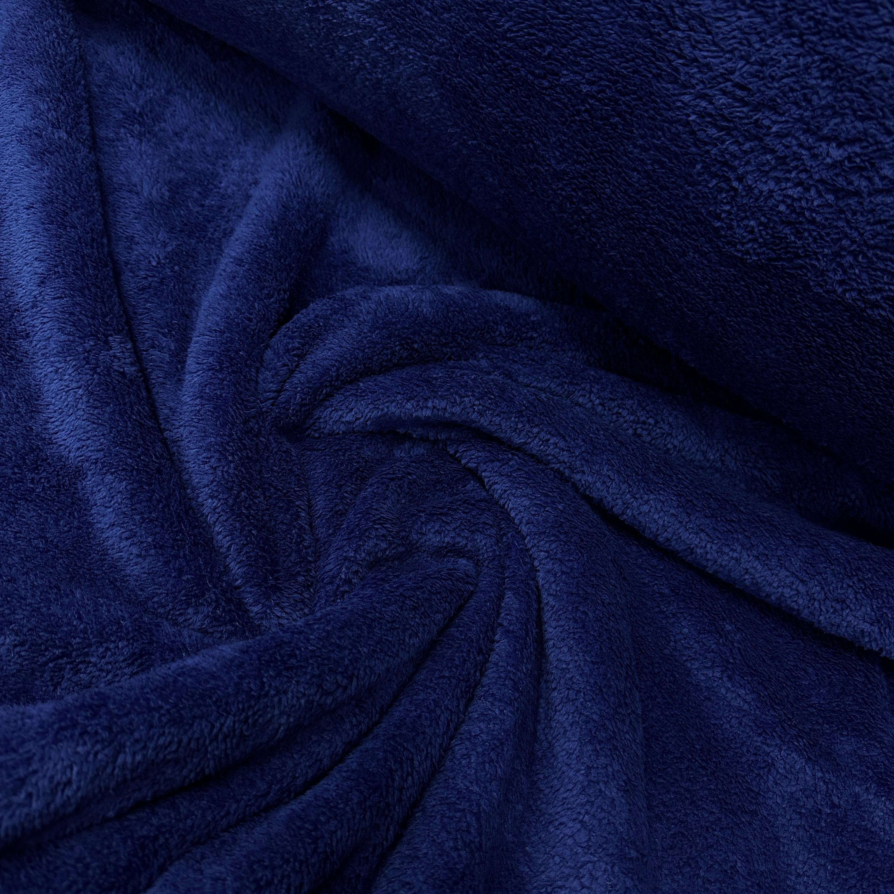 Düz Renk Welsoft Kumaş - Gece Mavi