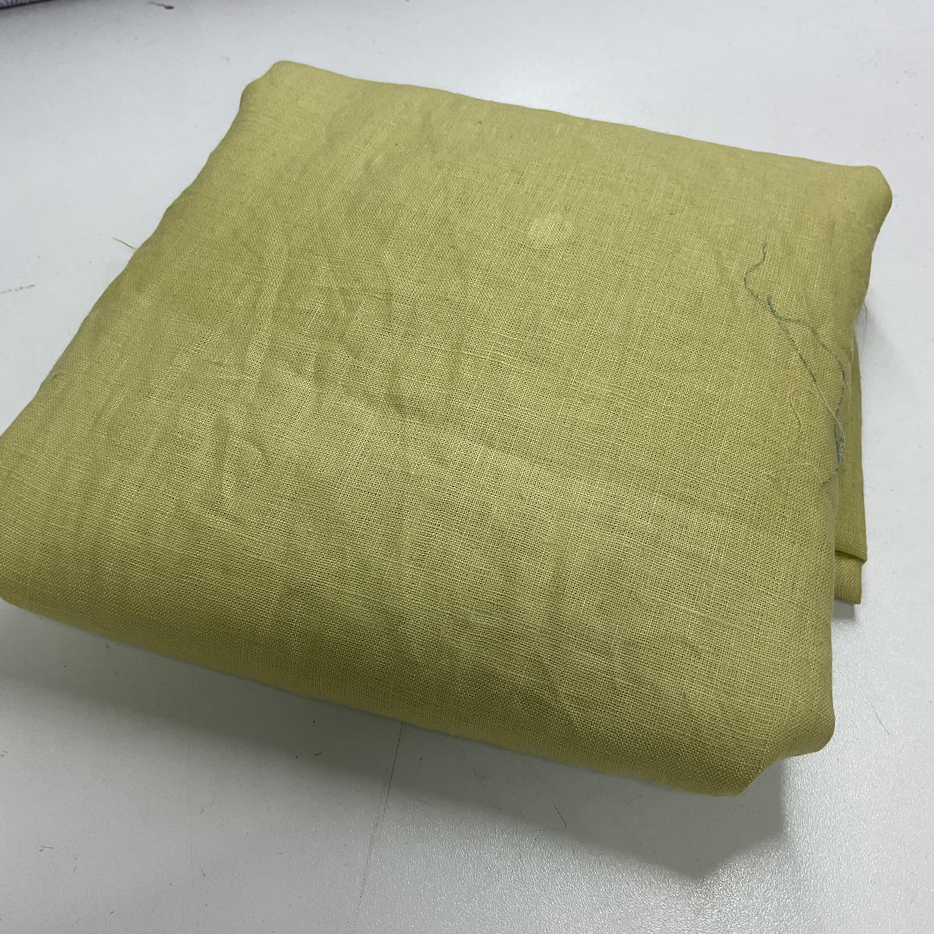 Defolu Olive Yeşil Ham Keten 250*140 cm Keten Parça Kumaş