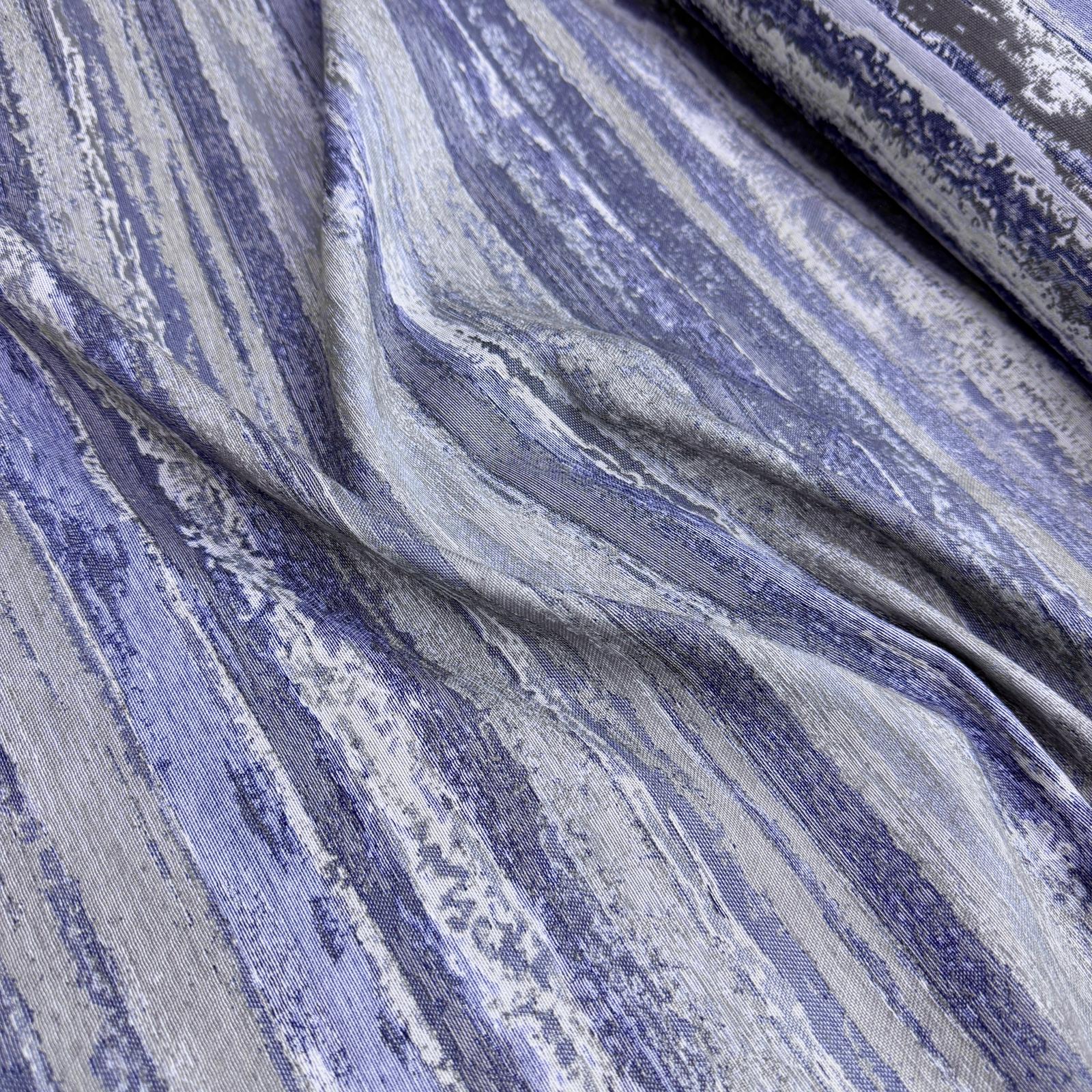 Sınırlı Stok Gri Şeritler Goblen Kumaş