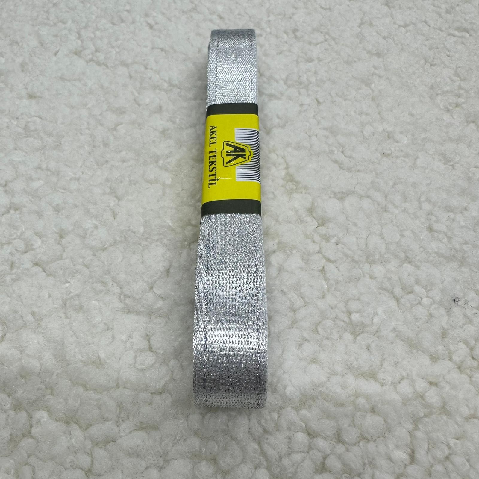 Gümüş Simli Kurdele 1 Cm