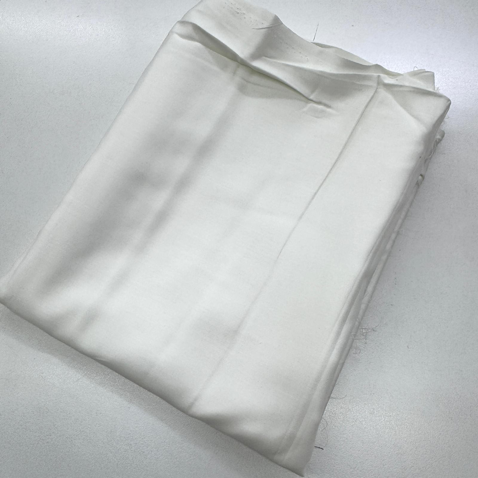 Beyaz 90*240 cm Parça Pamuk Saten Kumaş
